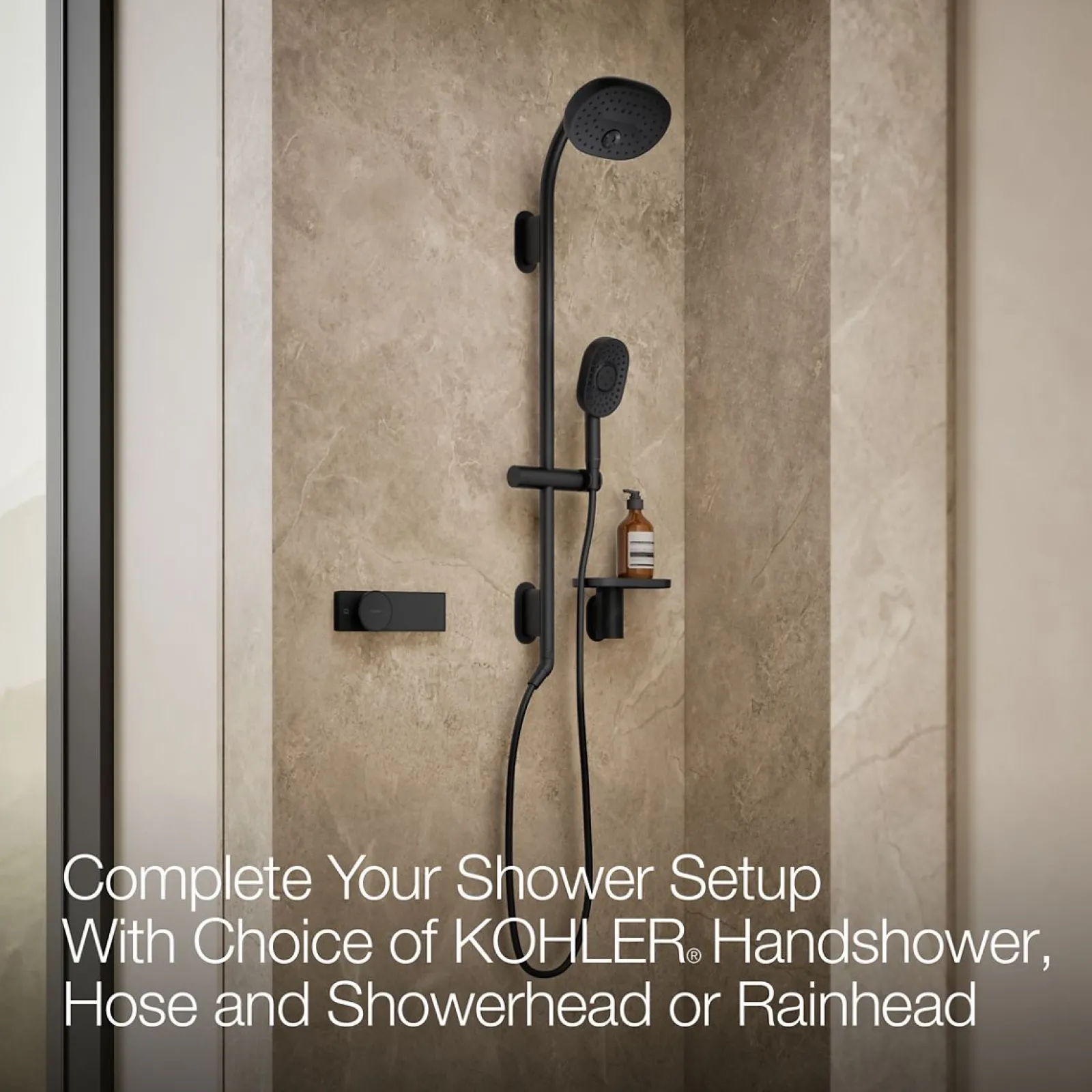 48" x 32" alcove shower base, left drain^Kohler