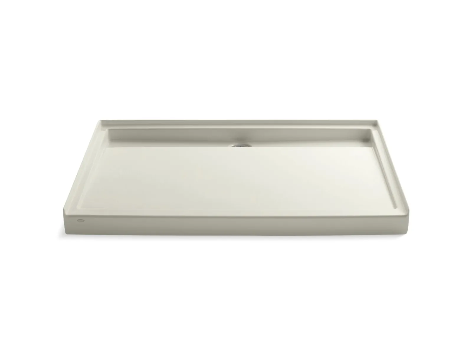 60" x 42" alcove shower base, rear center drain^Kohler