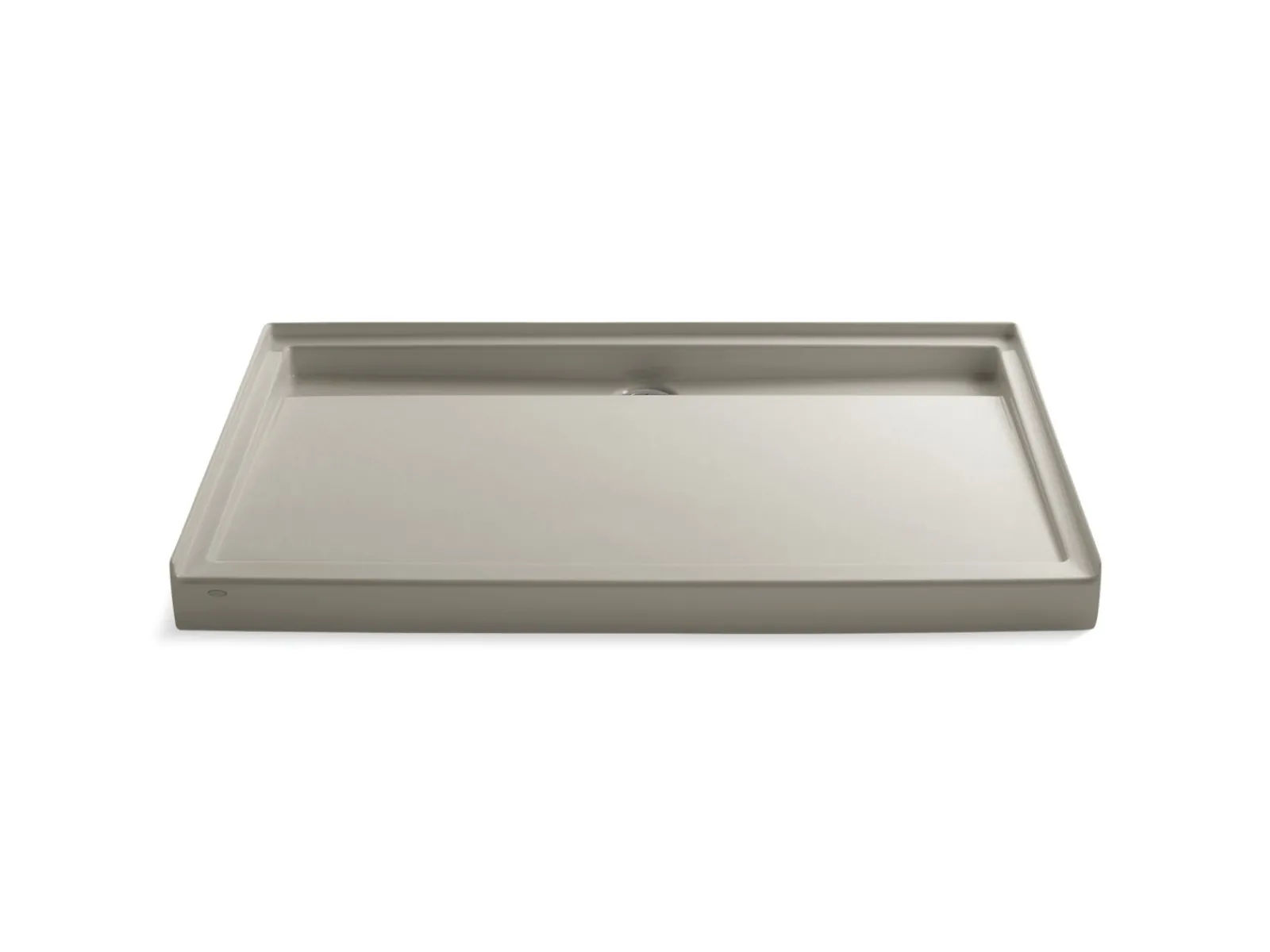 60" x 42" alcove shower base, rear center drain^Kohler