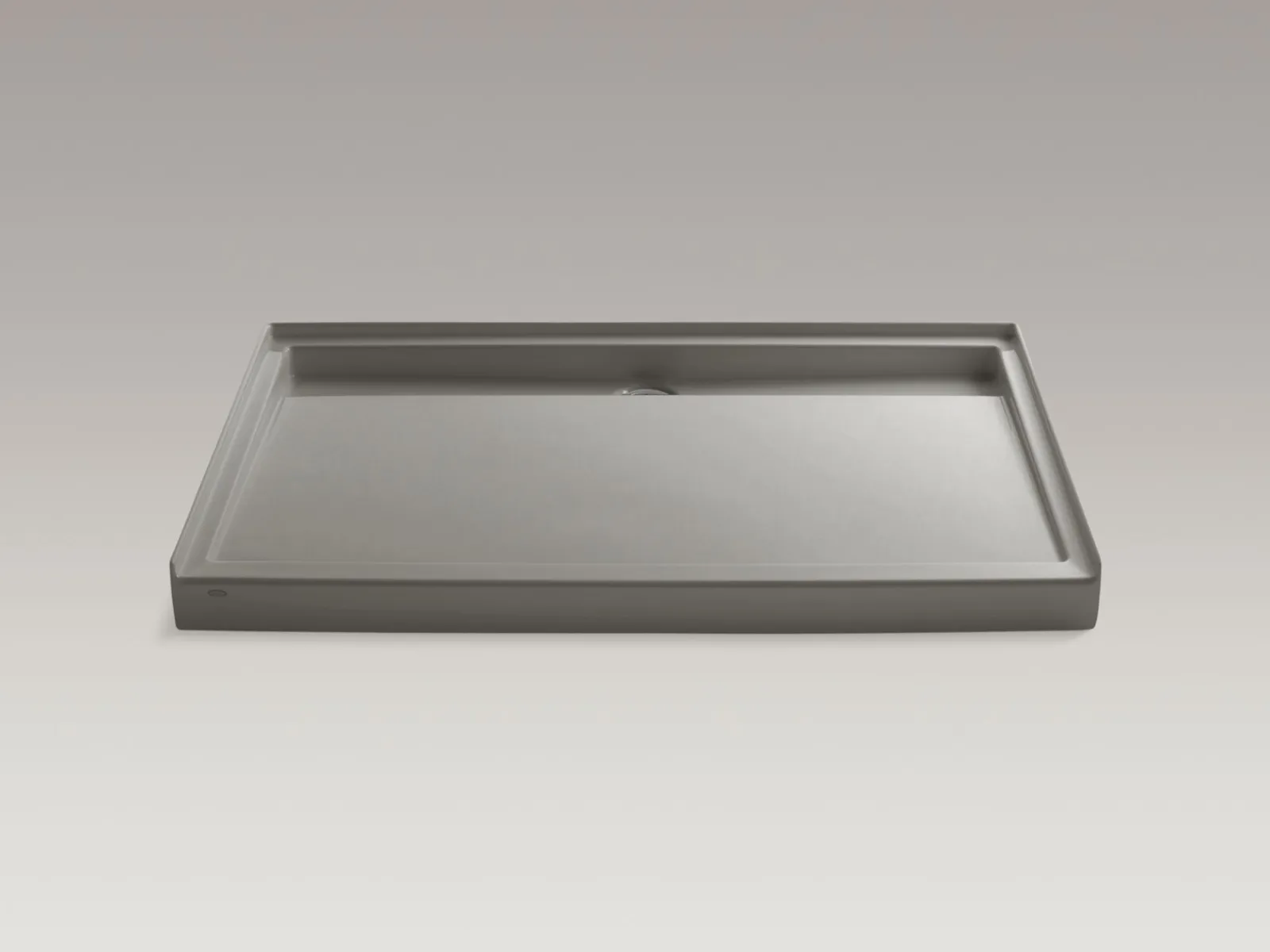 60" x 42" alcove shower base, rear center drain^Kohler