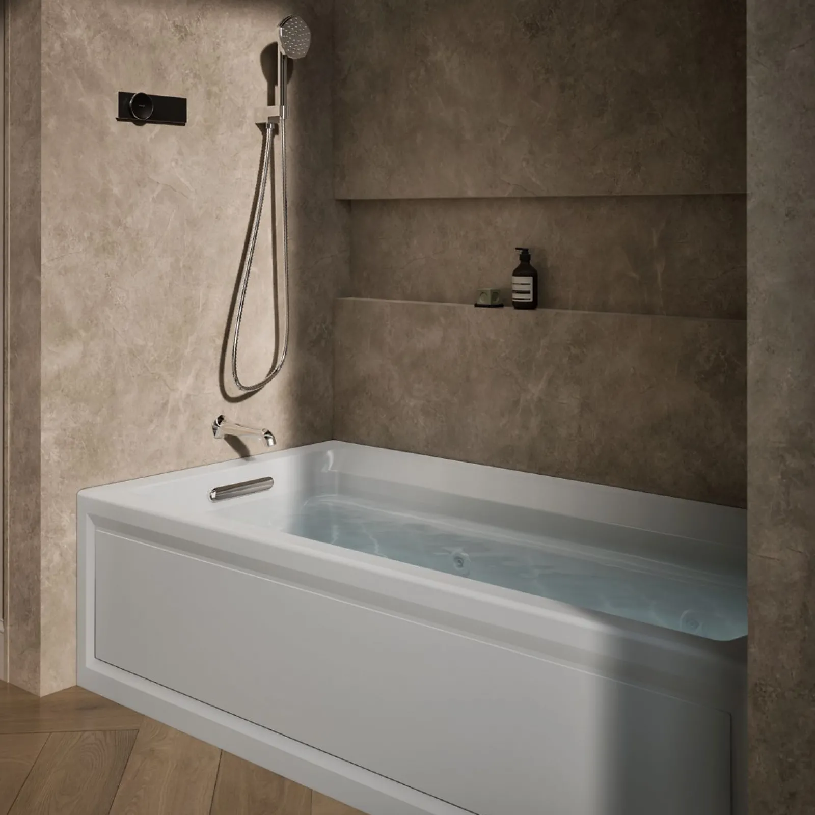 72" x 36" alcove whirlpool bath with alcove, left drain^Kohler