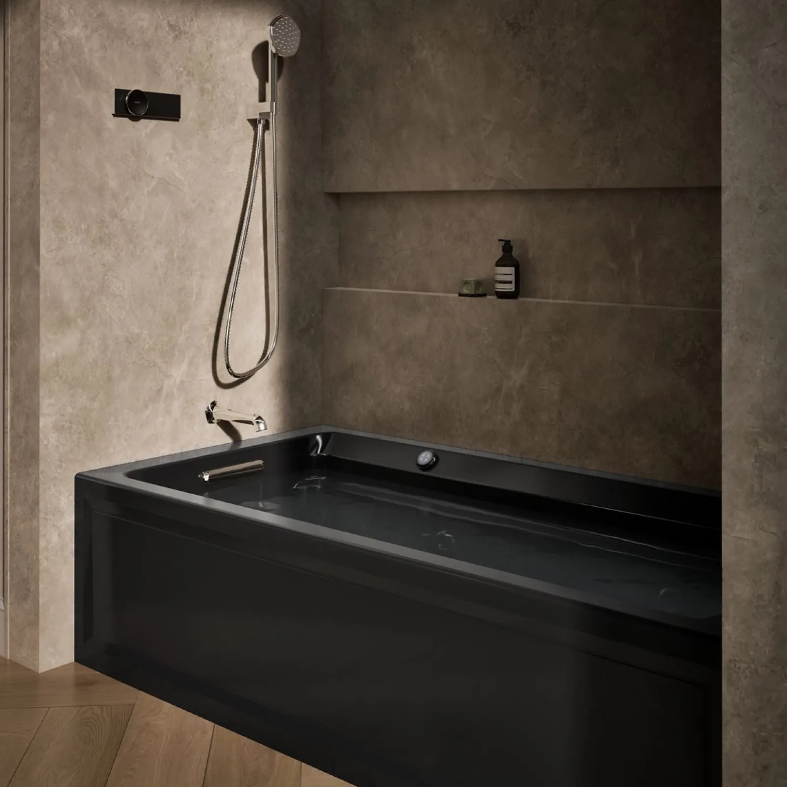 72" x 36" alcove whirlpool bath with Bask® heated surface, left drain^Kohler