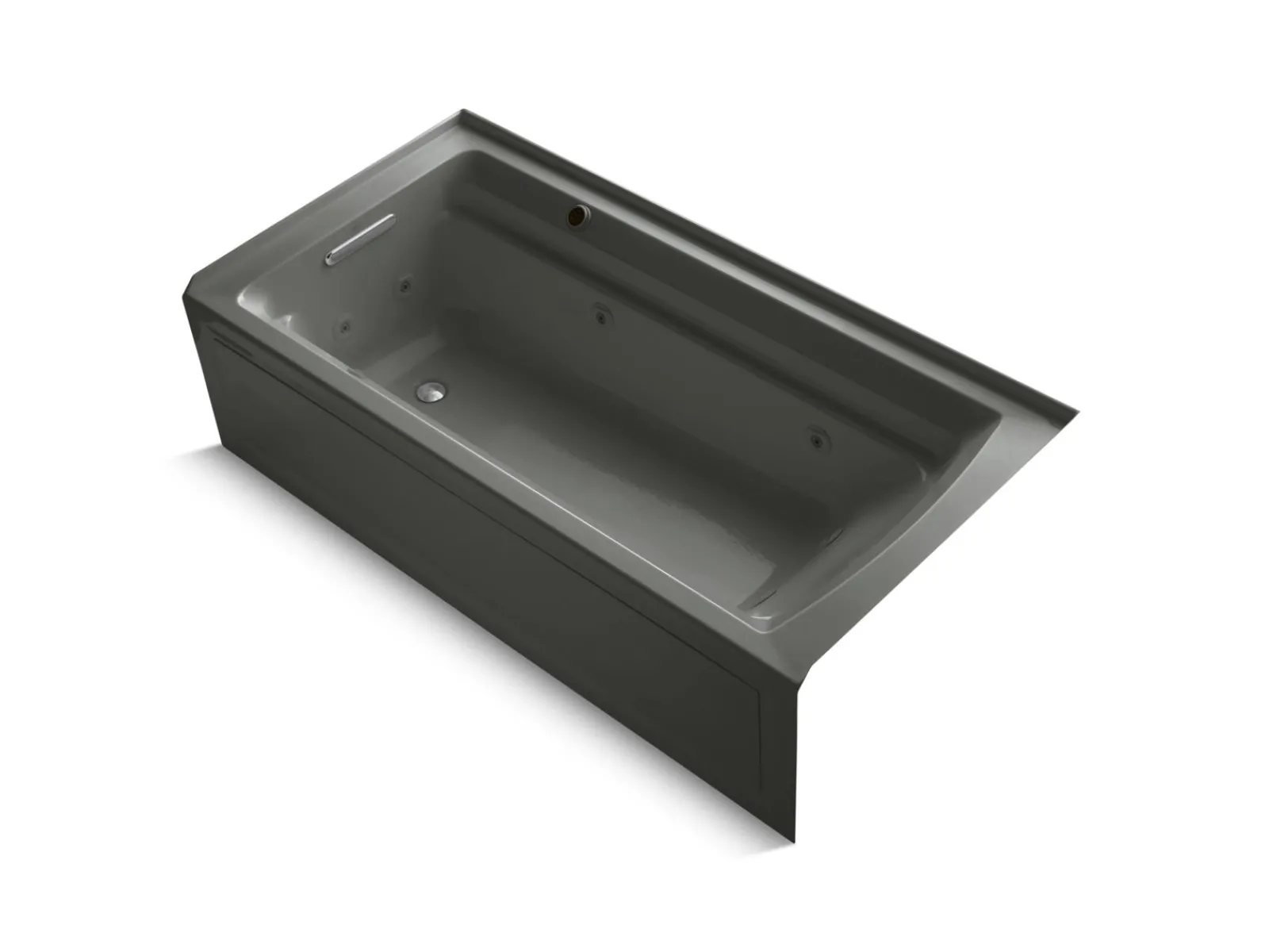72" x 36" alcove whirlpool bath with Bask® heated surface, left drain^Kohler