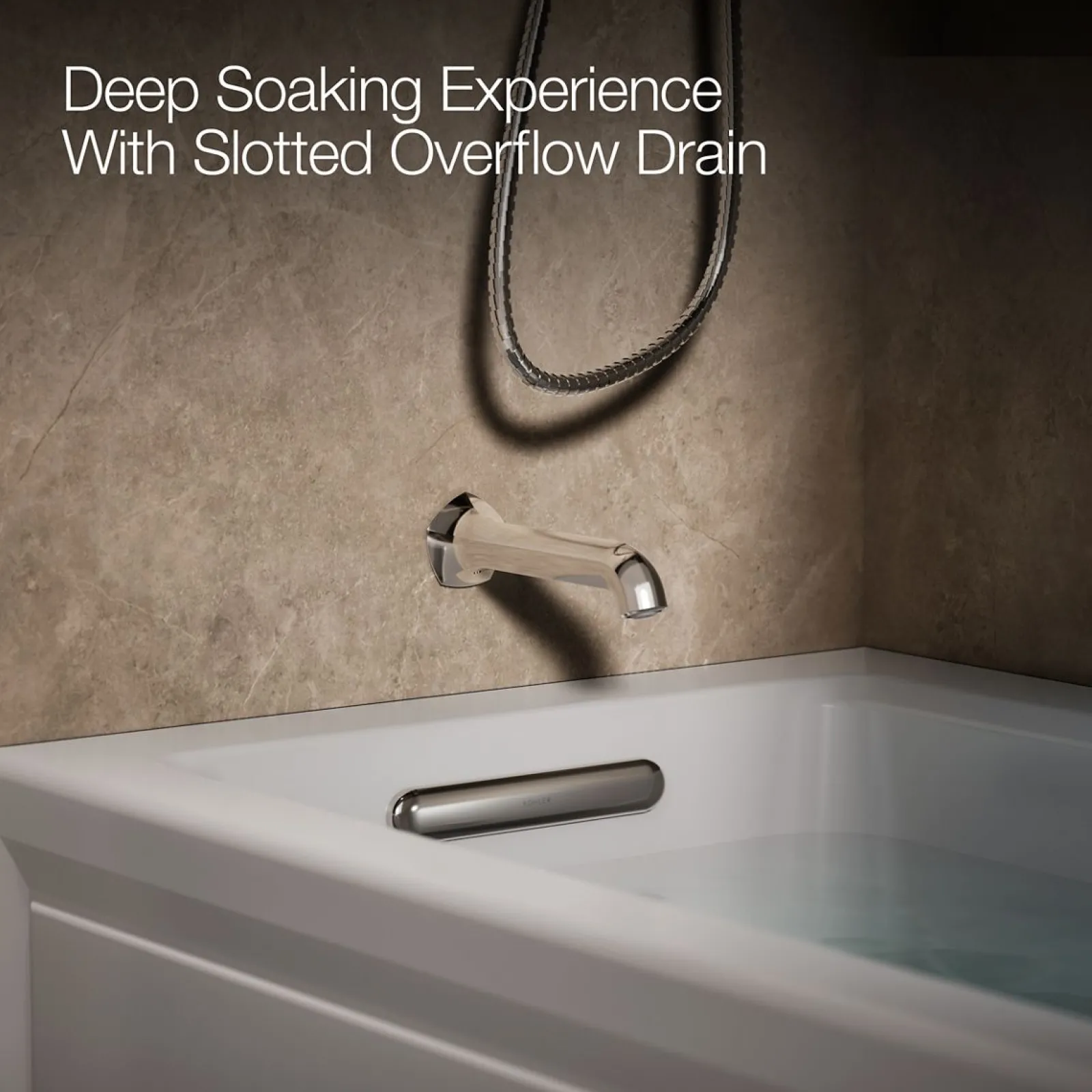 60" x 30" alcove whirlpool bath with Bask® heated surface, left drain^Kohler Best