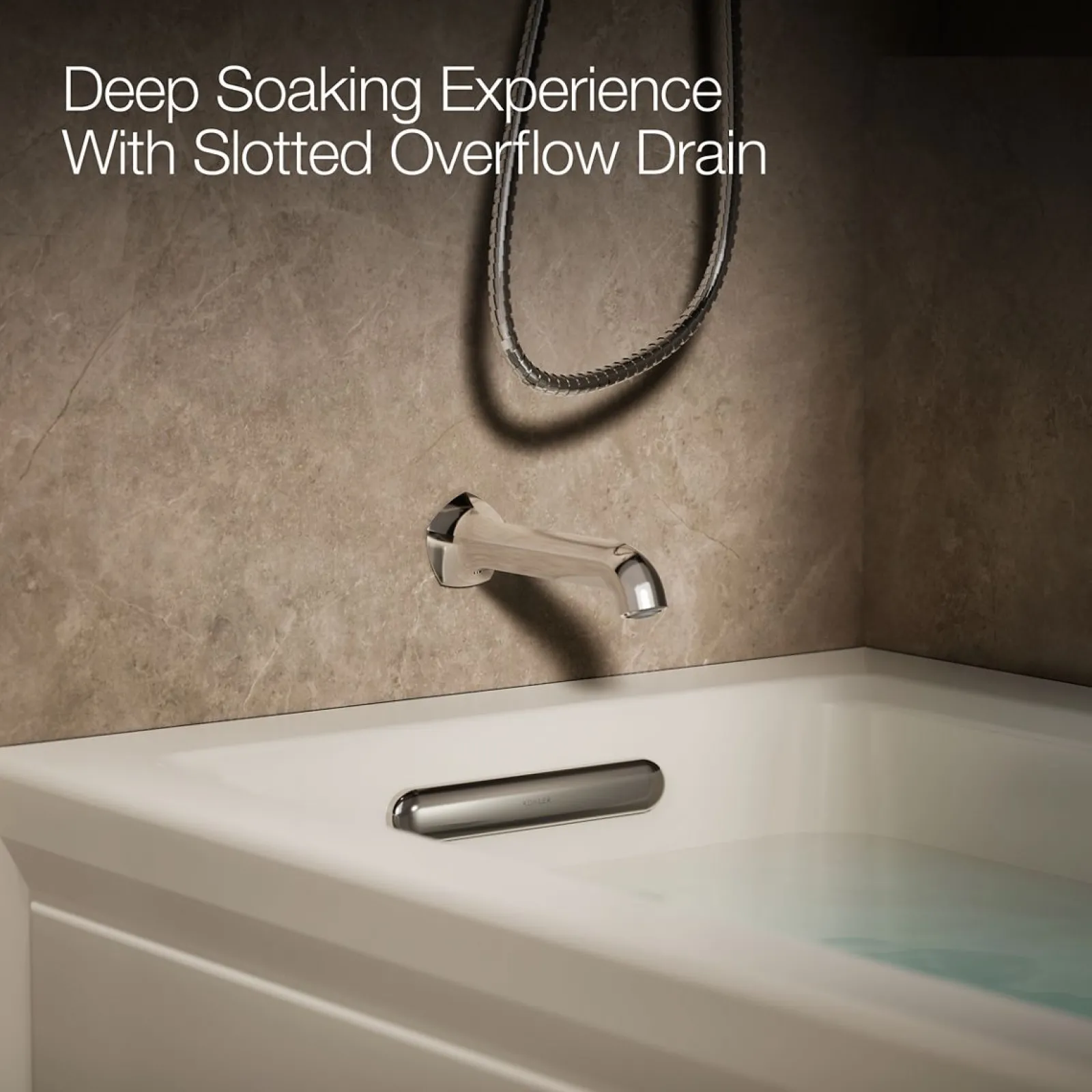 60" x 30" alcove whirlpool bath with Bask® heated surface, left drain^Kohler Best