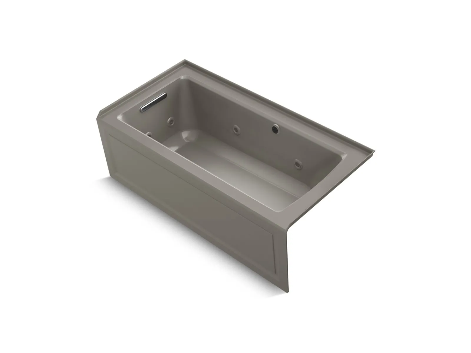 60" x 30" alcove whirlpool bath with Bask® heated surface, left drain^Kohler Best