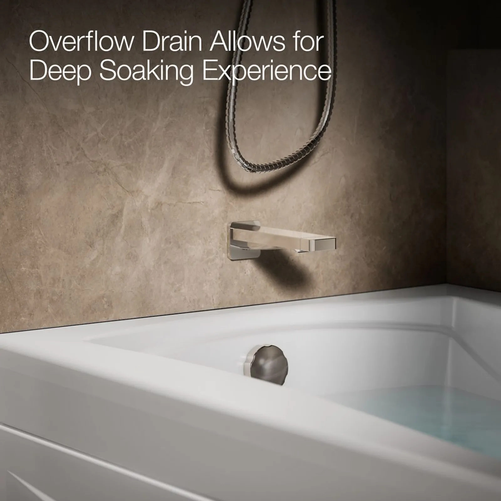 60" x 36" alcove whirlpool bath with Bask® heated surface, left drain^Kohler Discount