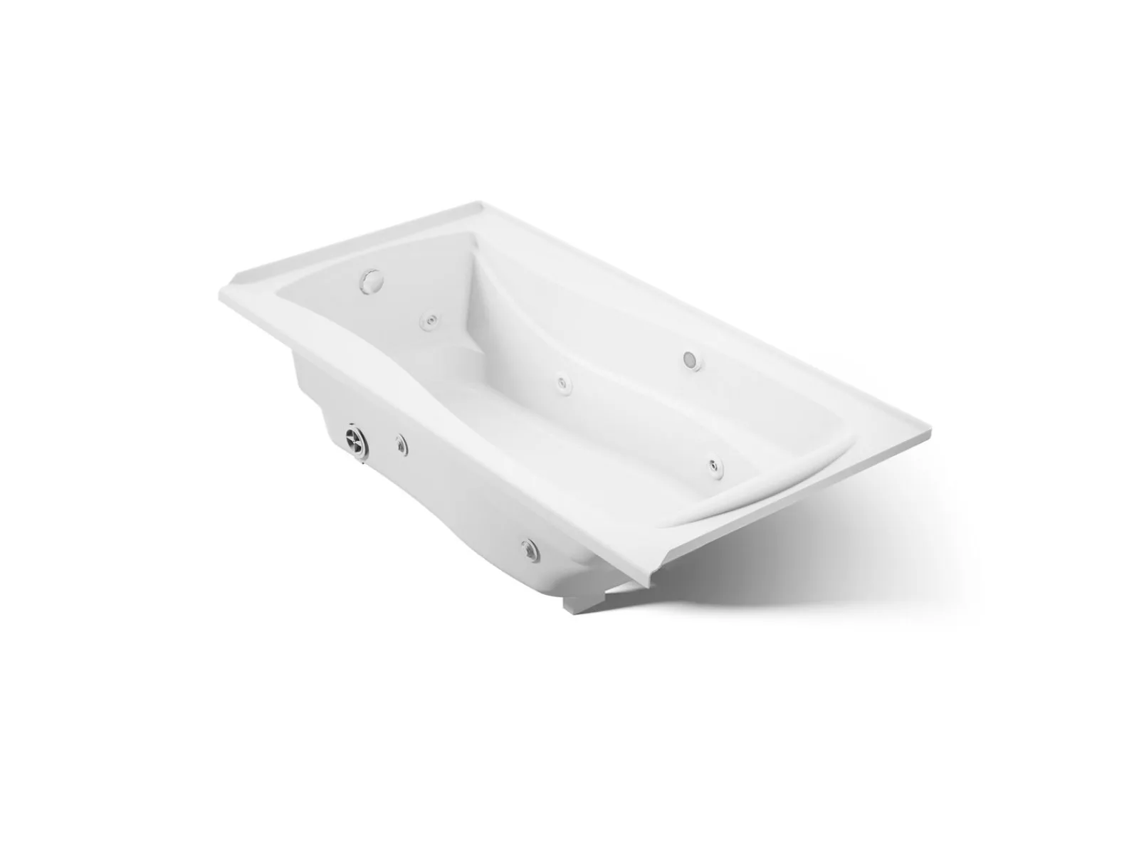 72" x 36" alcove whirlpool bath with Bask® heated surface, left drain^Kohler Outlet