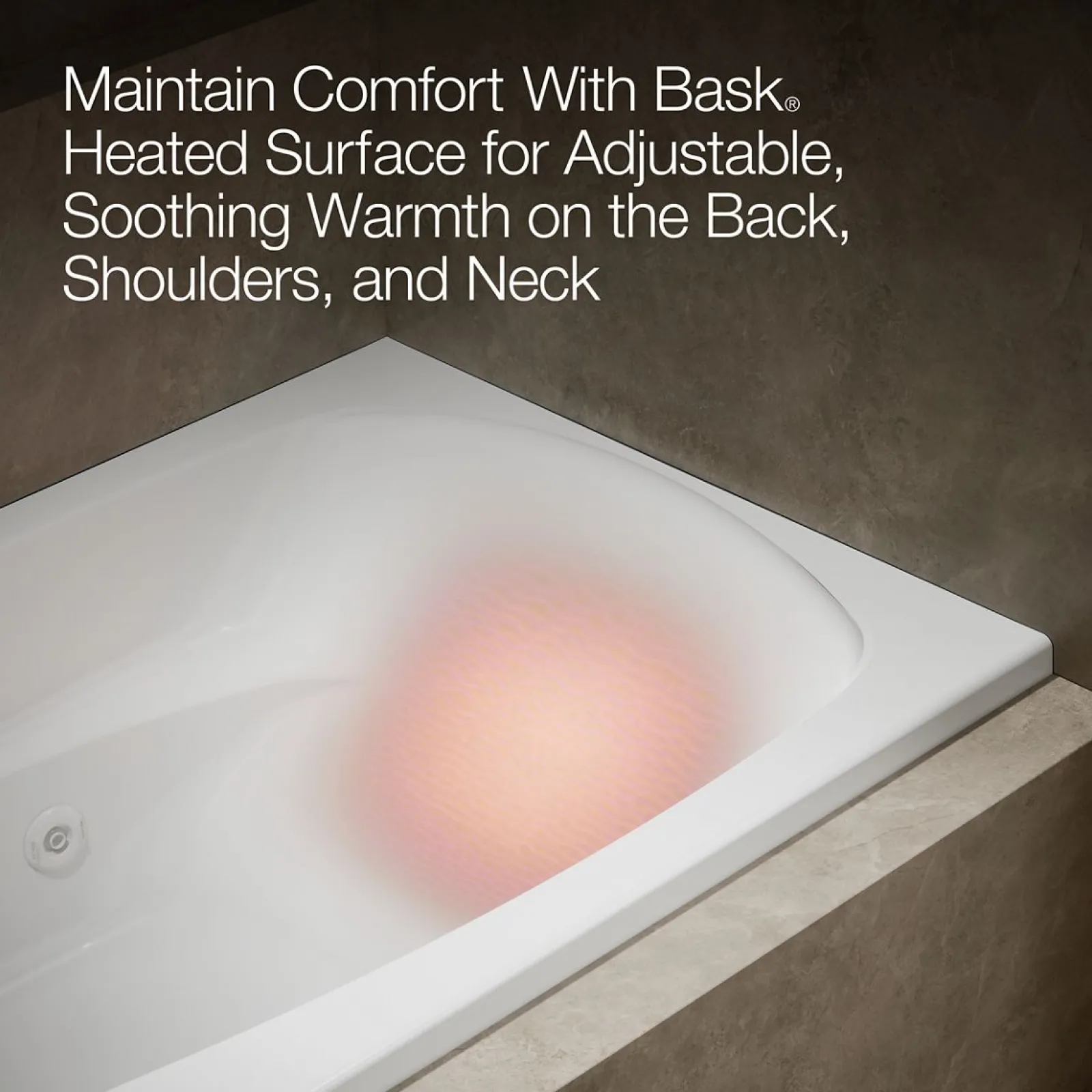 72" x 36" alcove whirlpool bath with Bask® heated surface, left drain^Kohler Outlet
