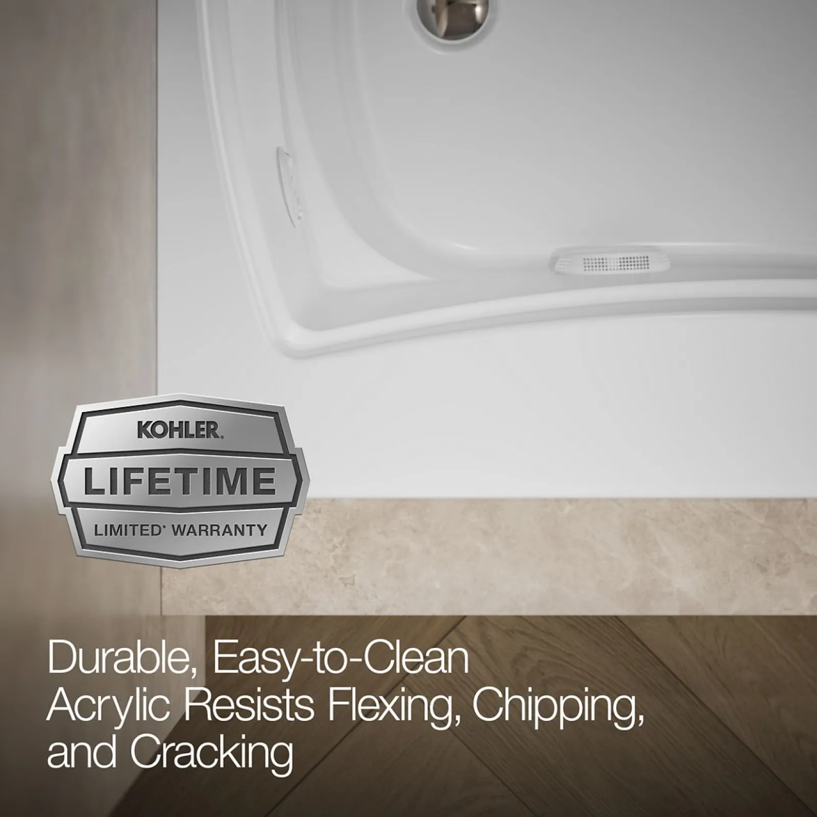 72" x 36" alcove whirlpool bath with Bask® heated surface, left drain^Kohler Outlet