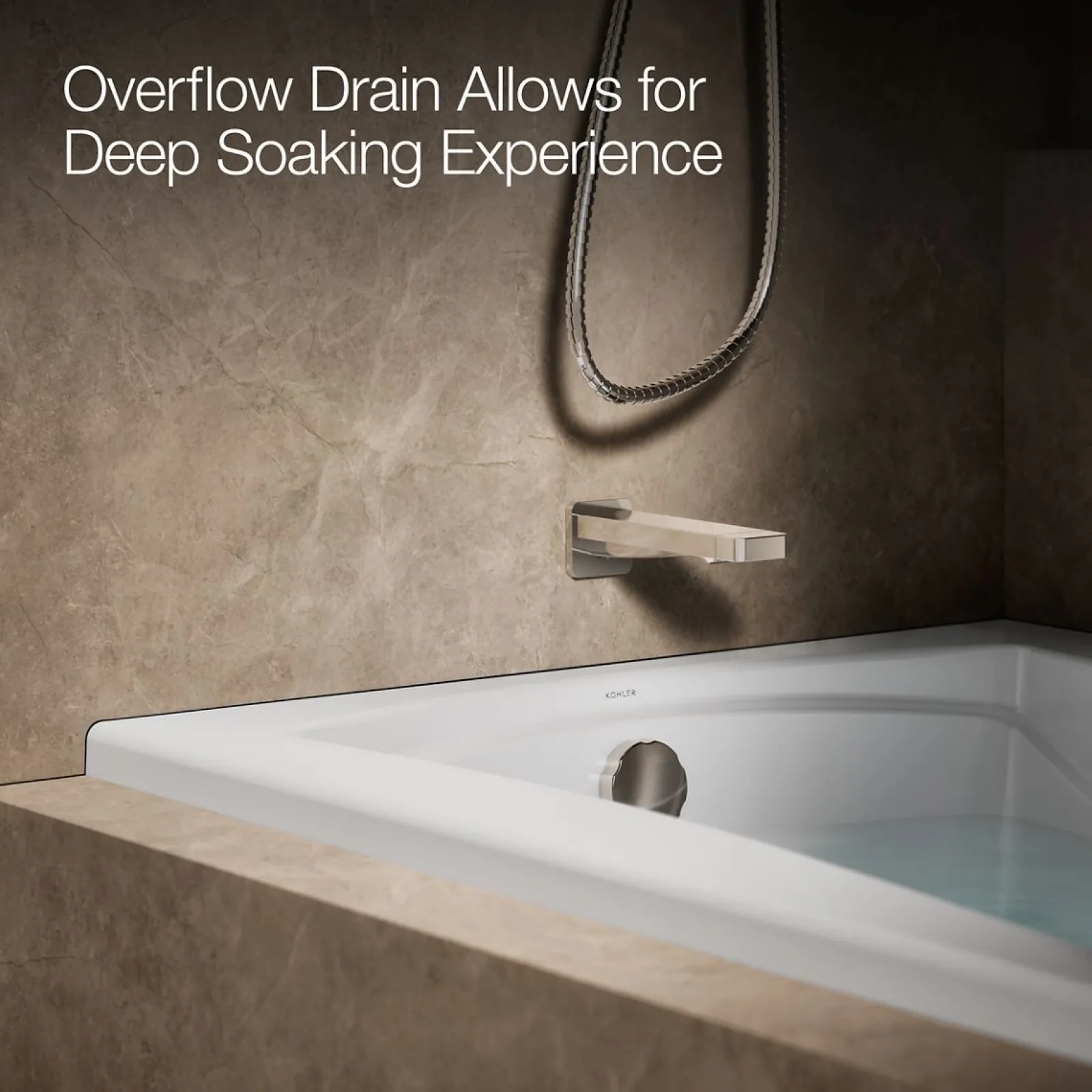 60" x 36" alcove whirlpool, left drain^Kohler Clearance