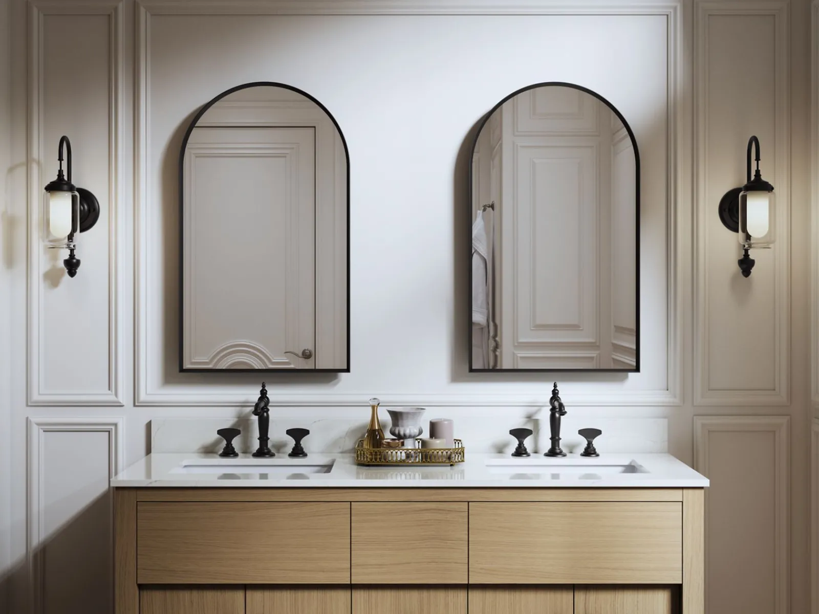20" x 34" arched framed medicine cabinet, left-hinged^Kohler Hot