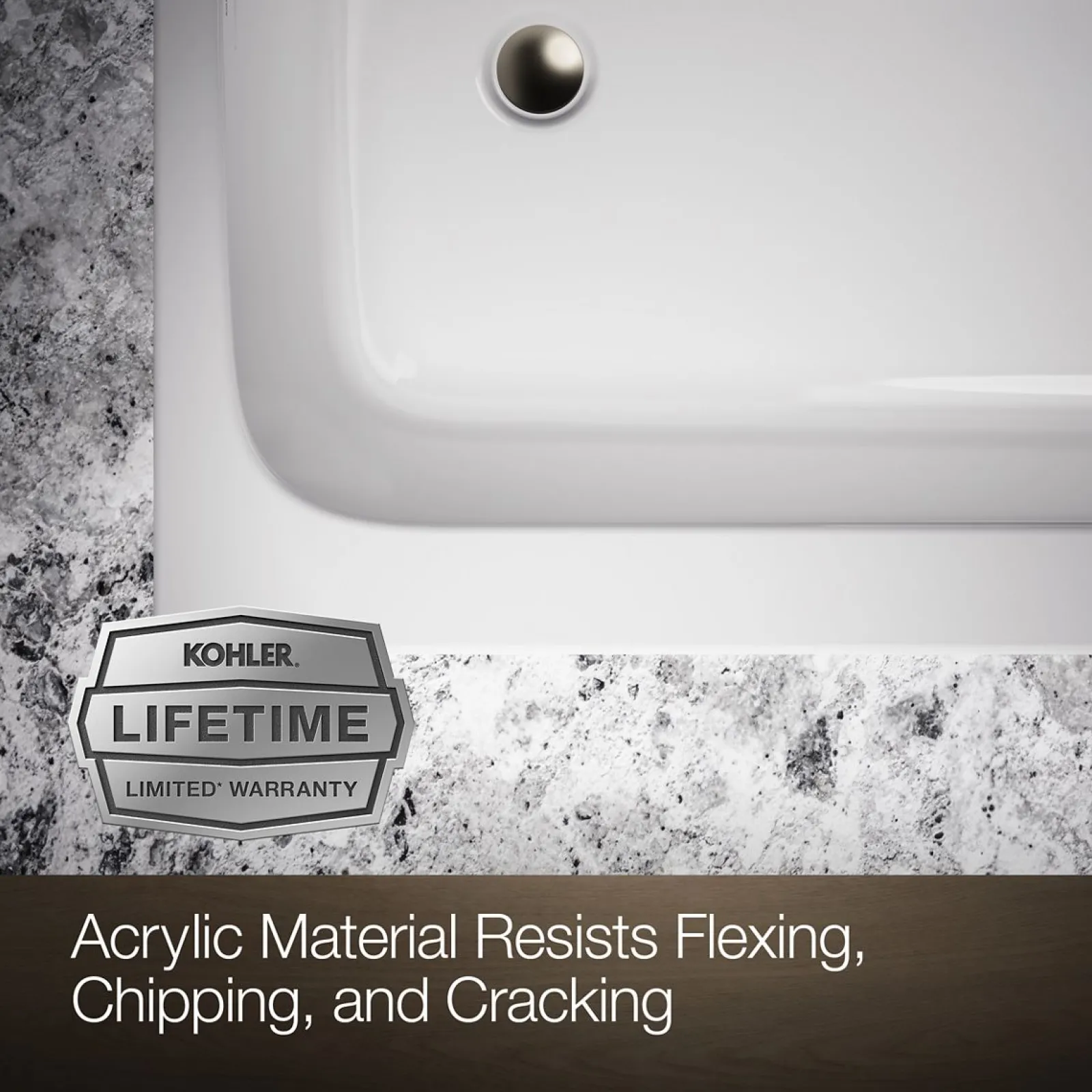 72" x 36" drop-in bath^Kohler New