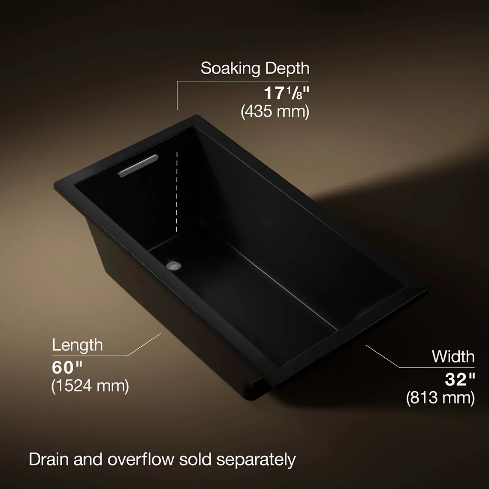 60" x 32" drop-in bath^Kohler