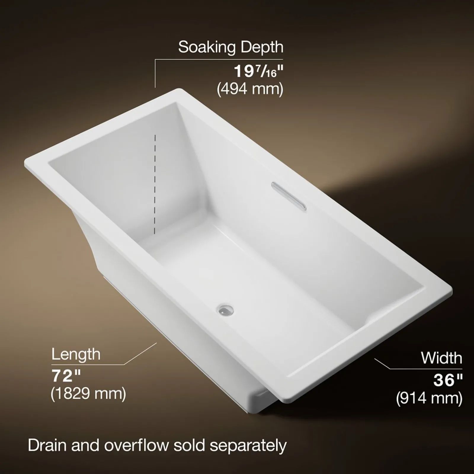 72" x 36" drop-in bath^Kohler Clearance