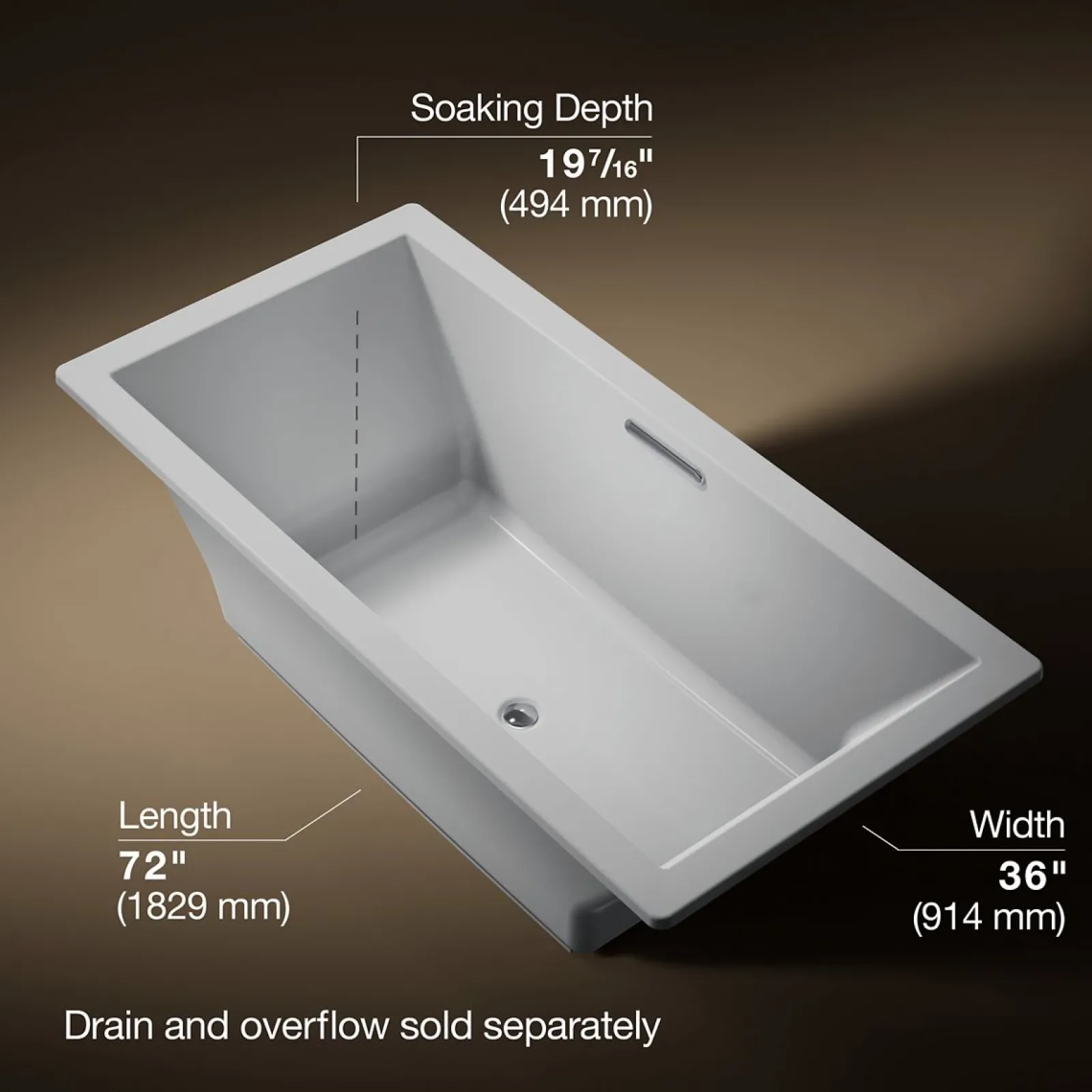 72" x 36" drop-in bath^Kohler Clearance