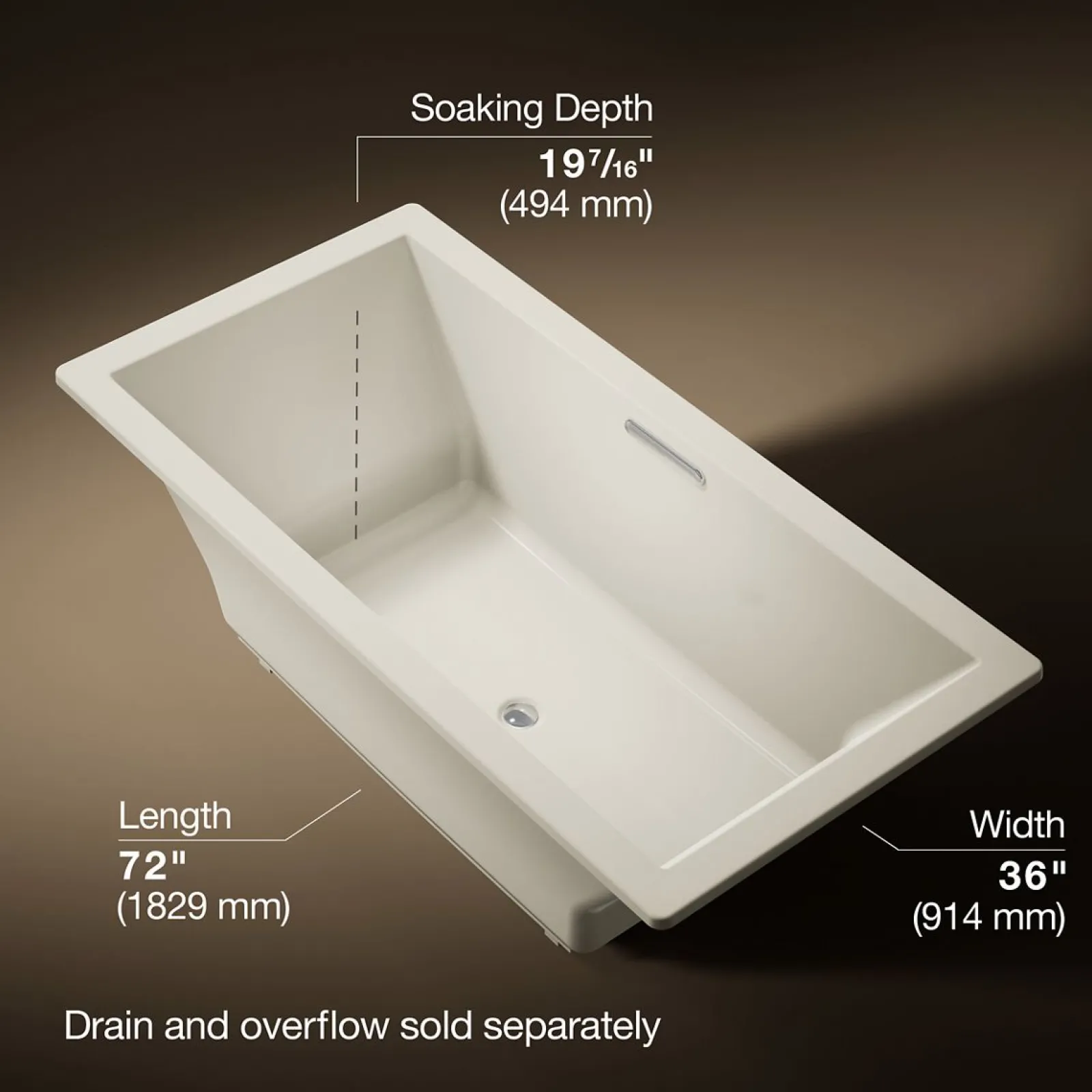 72" x 36" drop-in bath^Kohler Clearance