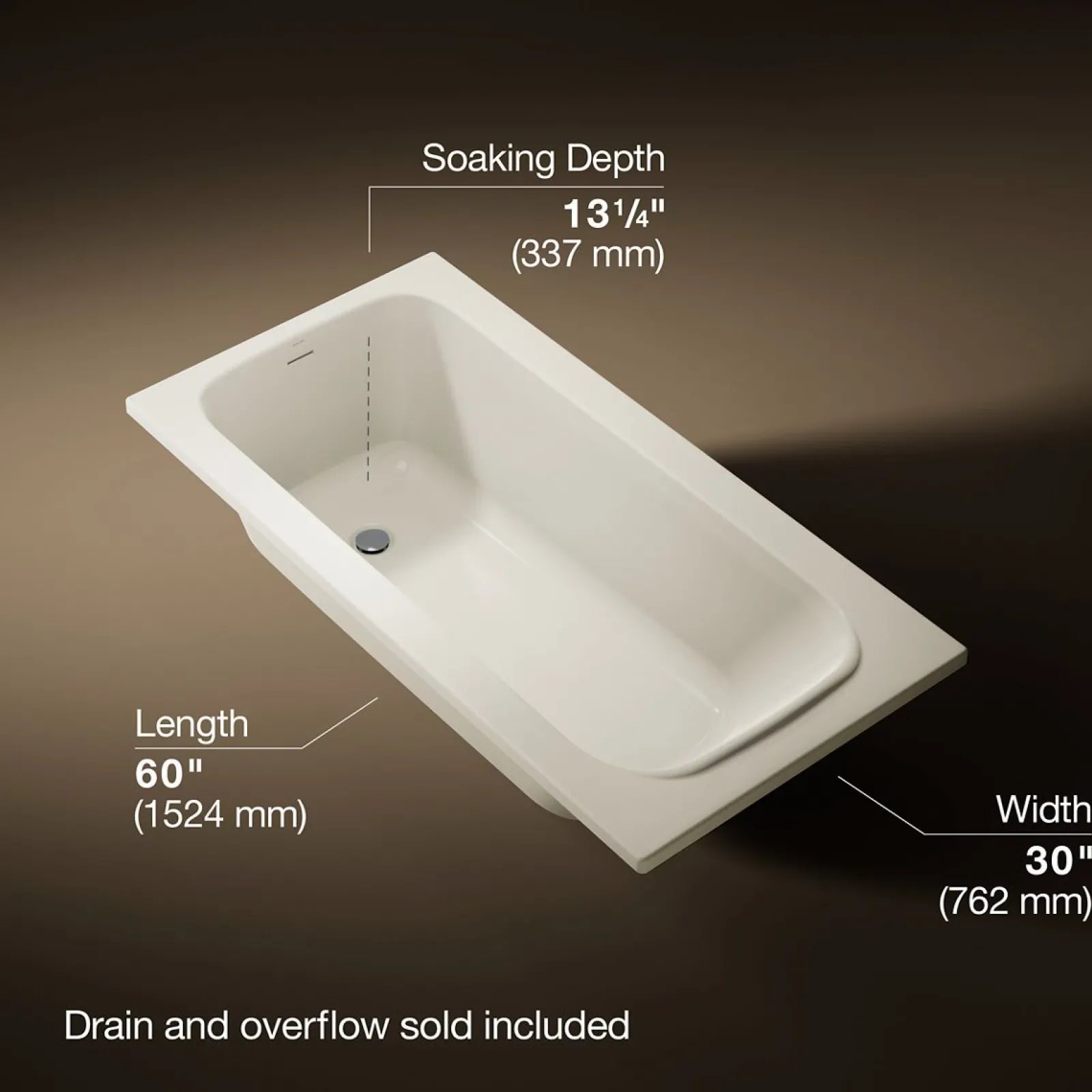 60" x 30" drop-in bath^Kohler Clearance