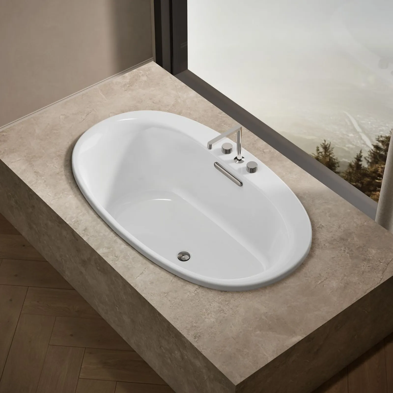 59-3/4" x 35-3/4" drop-in bath^Kohler Best