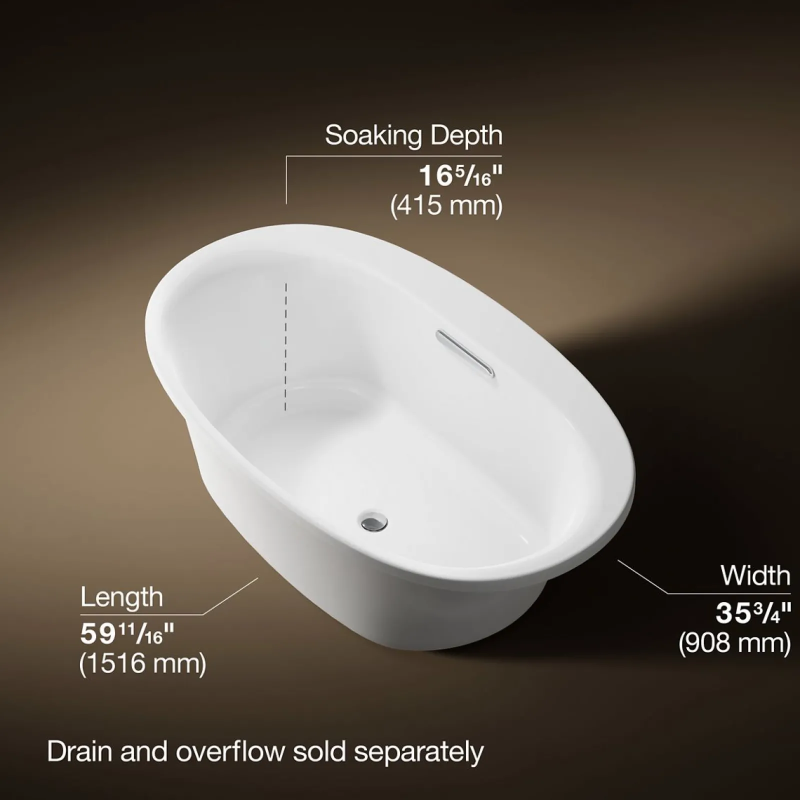 59-3/4" x 35-3/4" drop-in bath^Kohler Best