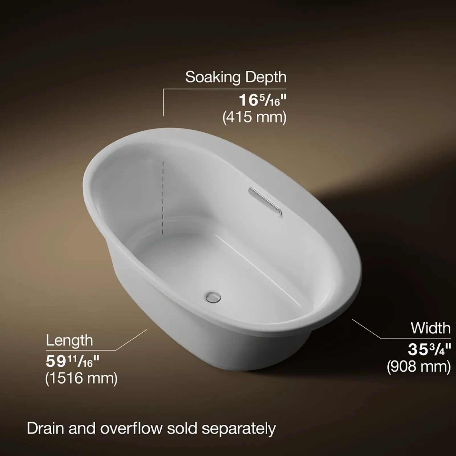 59-3/4" x 35-3/4" drop-in bath^Kohler Best