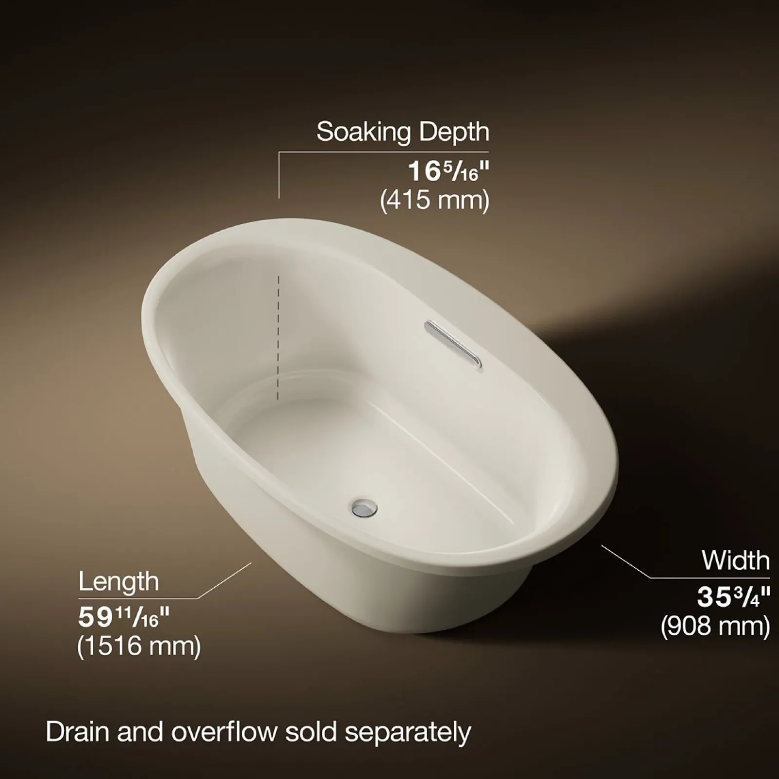 59-3/4" x 35-3/4" drop-in bath^Kohler Best
