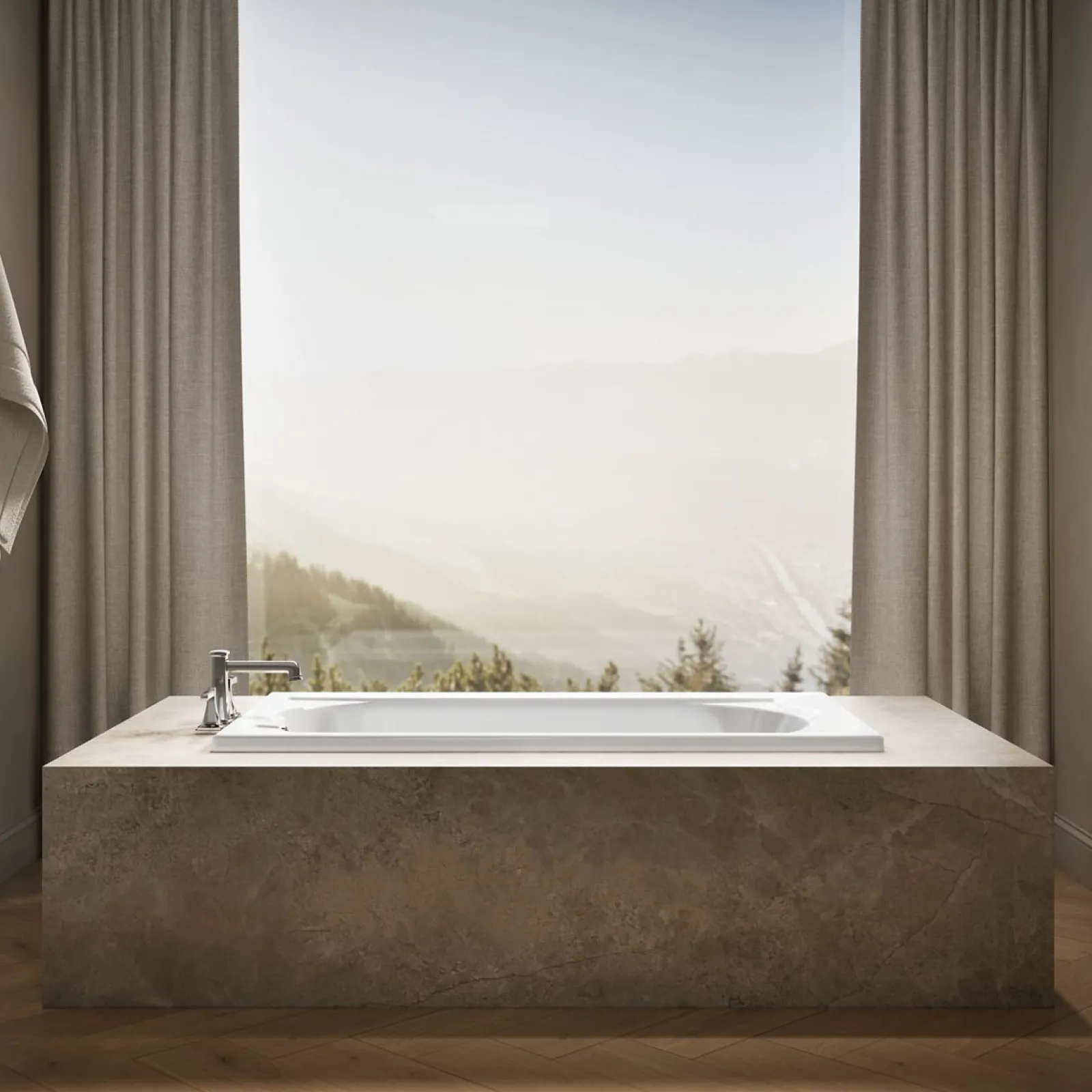 60" x 32" drop-in bath^Kohler Hot