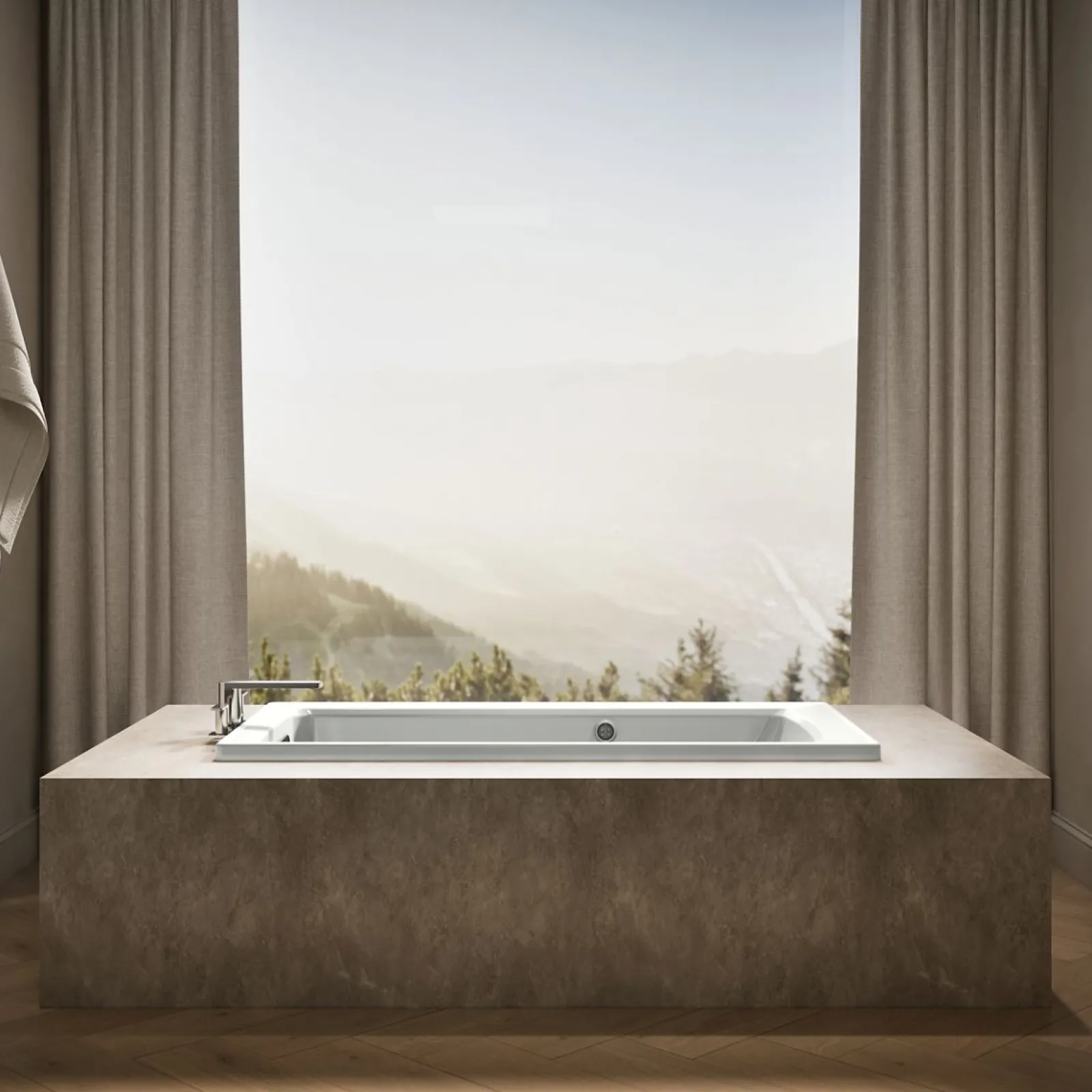 60" x 30" drop-in bath with Bask® heated surface^Kohler Hot
