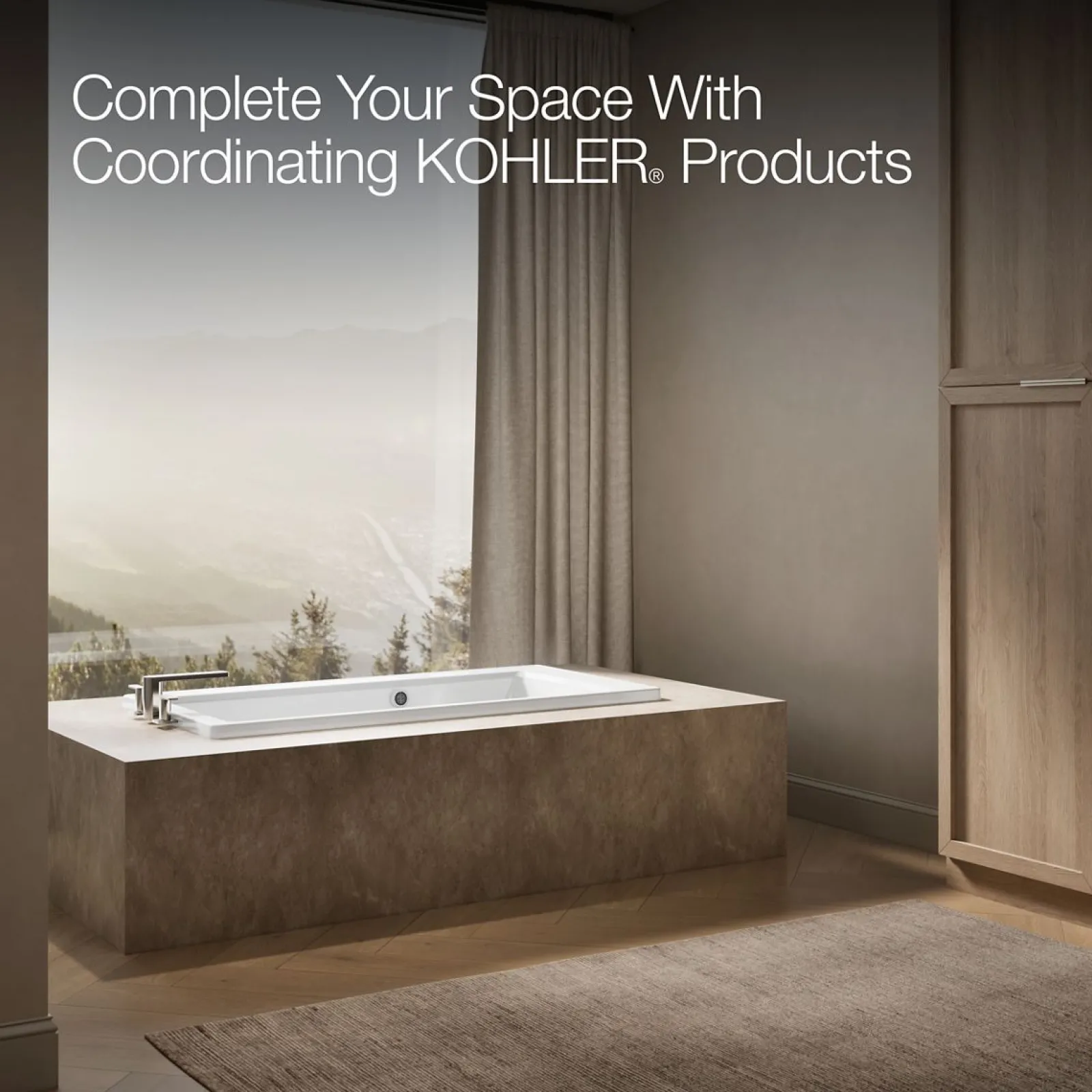 60" x 30" drop-in bath with Bask® heated surface^Kohler Hot