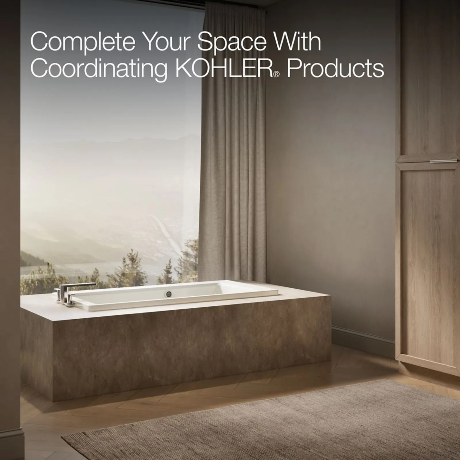 60" x 30" drop-in bath with Bask® heated surface^Kohler Hot