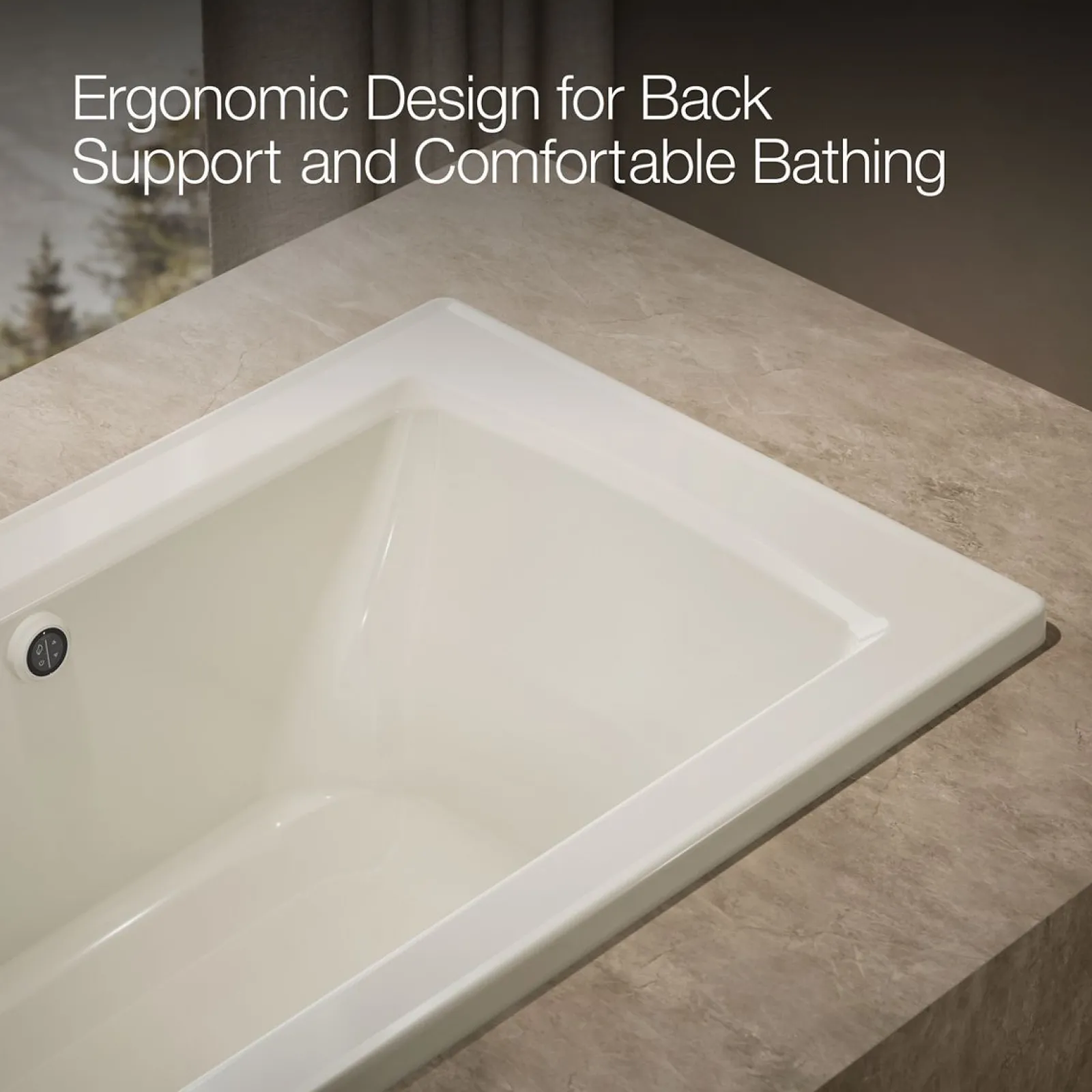 60" x 30" drop-in bath with Bask® heated surface^Kohler Hot