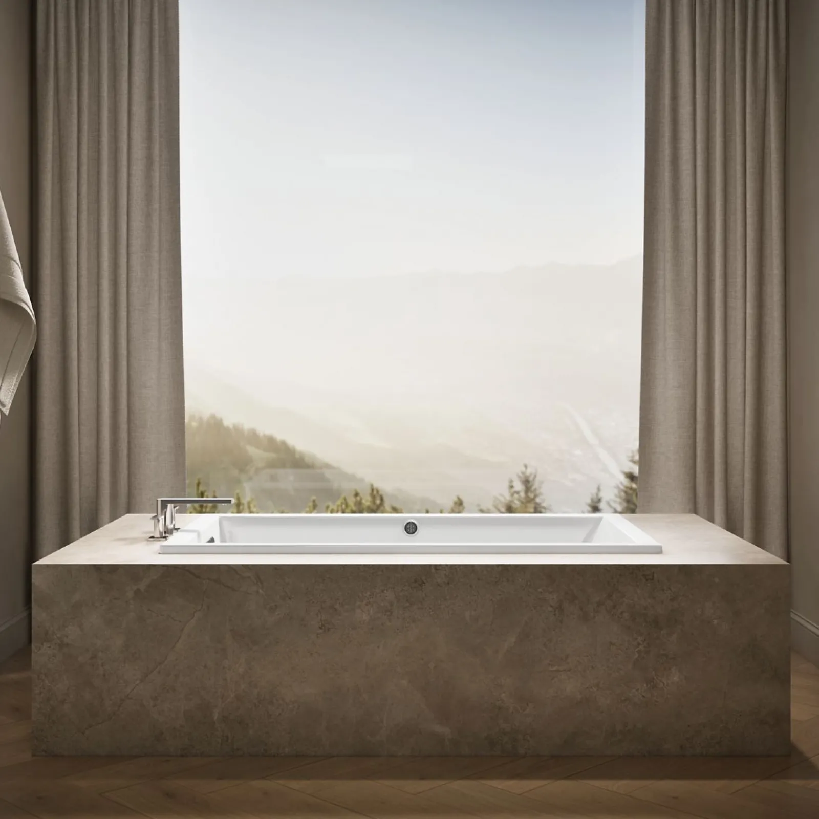 60" x 32" drop-in bath with Bask® heated surface^Kohler Best