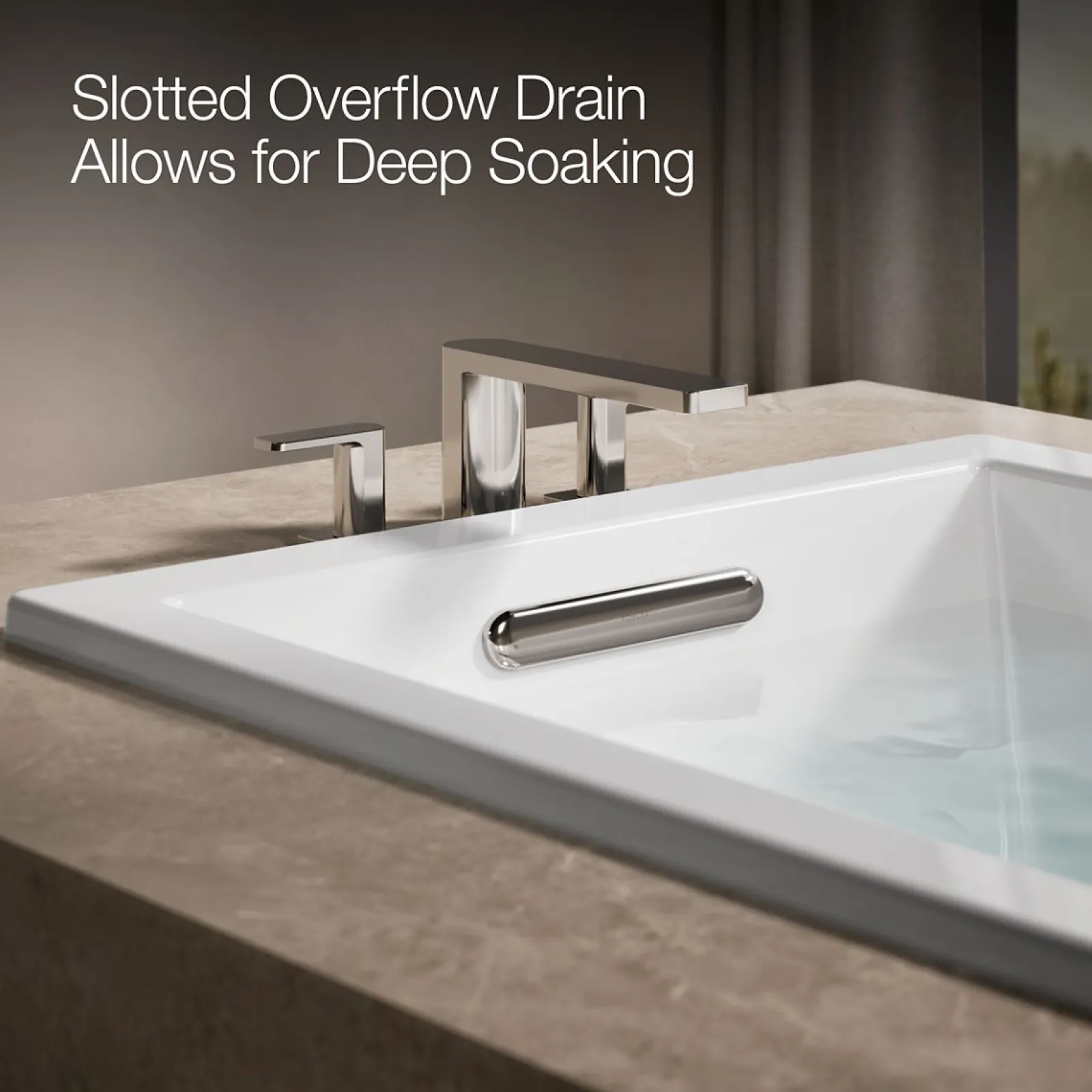 60" x 32" drop-in bath with Bask® heated surface^Kohler Best