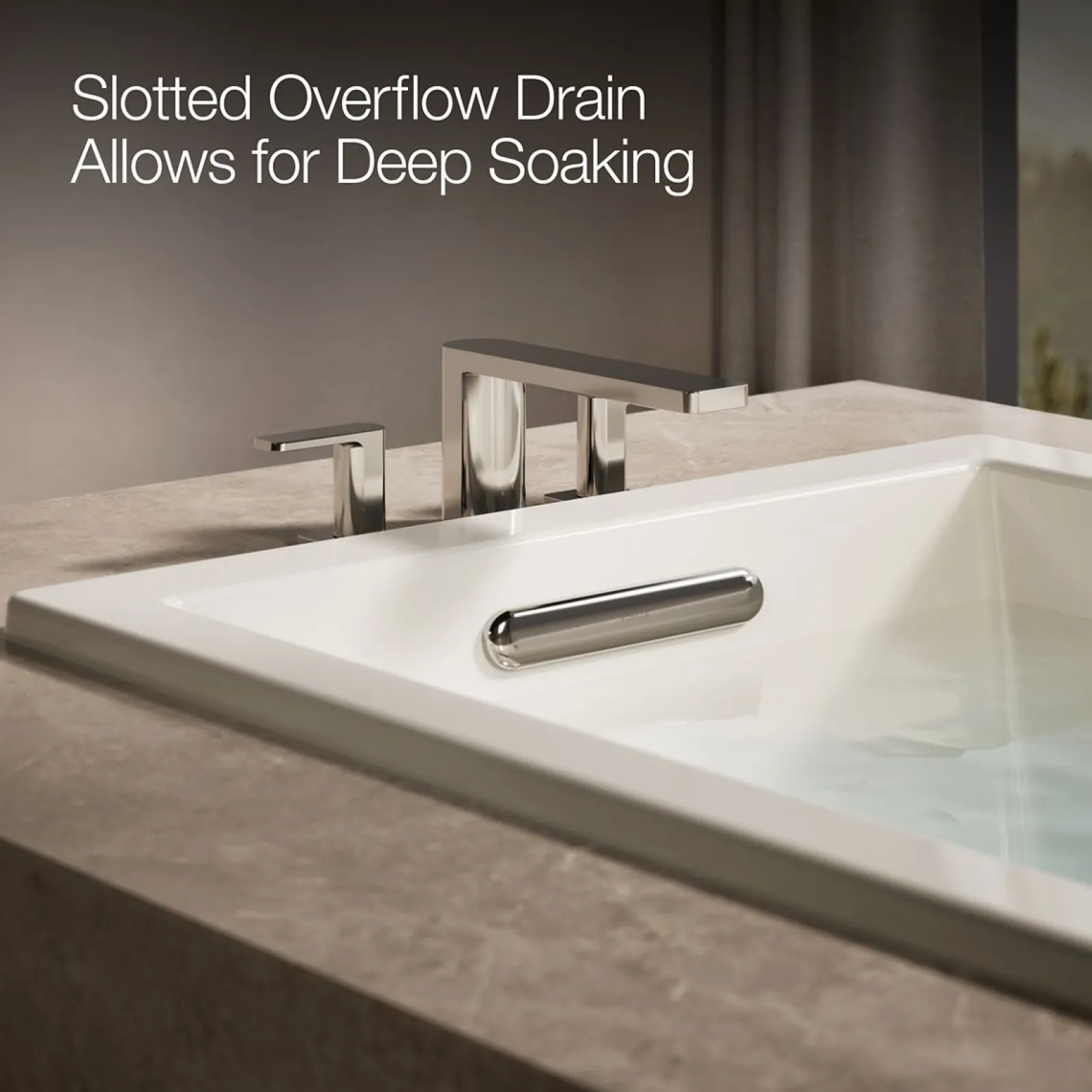 60" x 32" drop-in bath with Bask® heated surface^Kohler Best