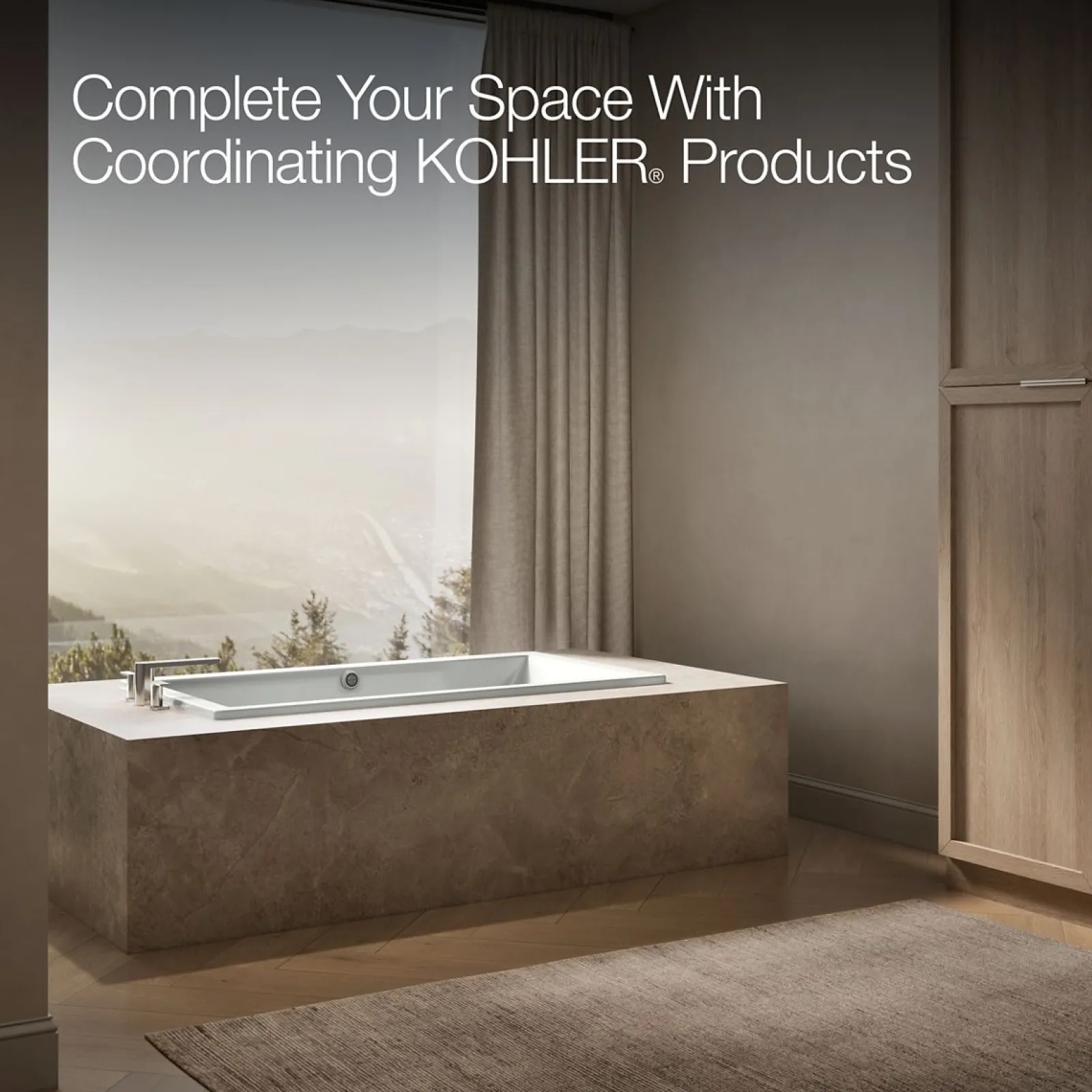 60" x 32" drop-in bath with Bask® heated surface^Kohler Best