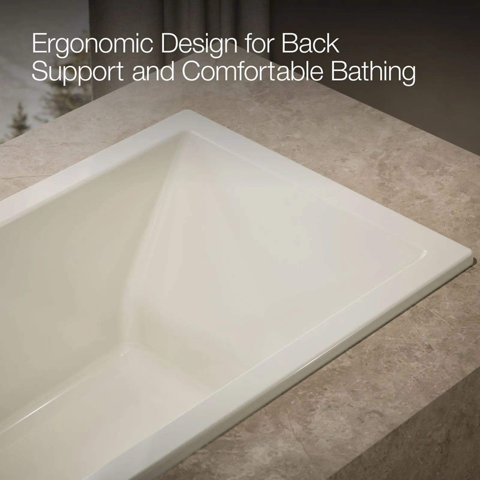 60" x 32" drop-in bath with Bask® heated surface^Kohler Best