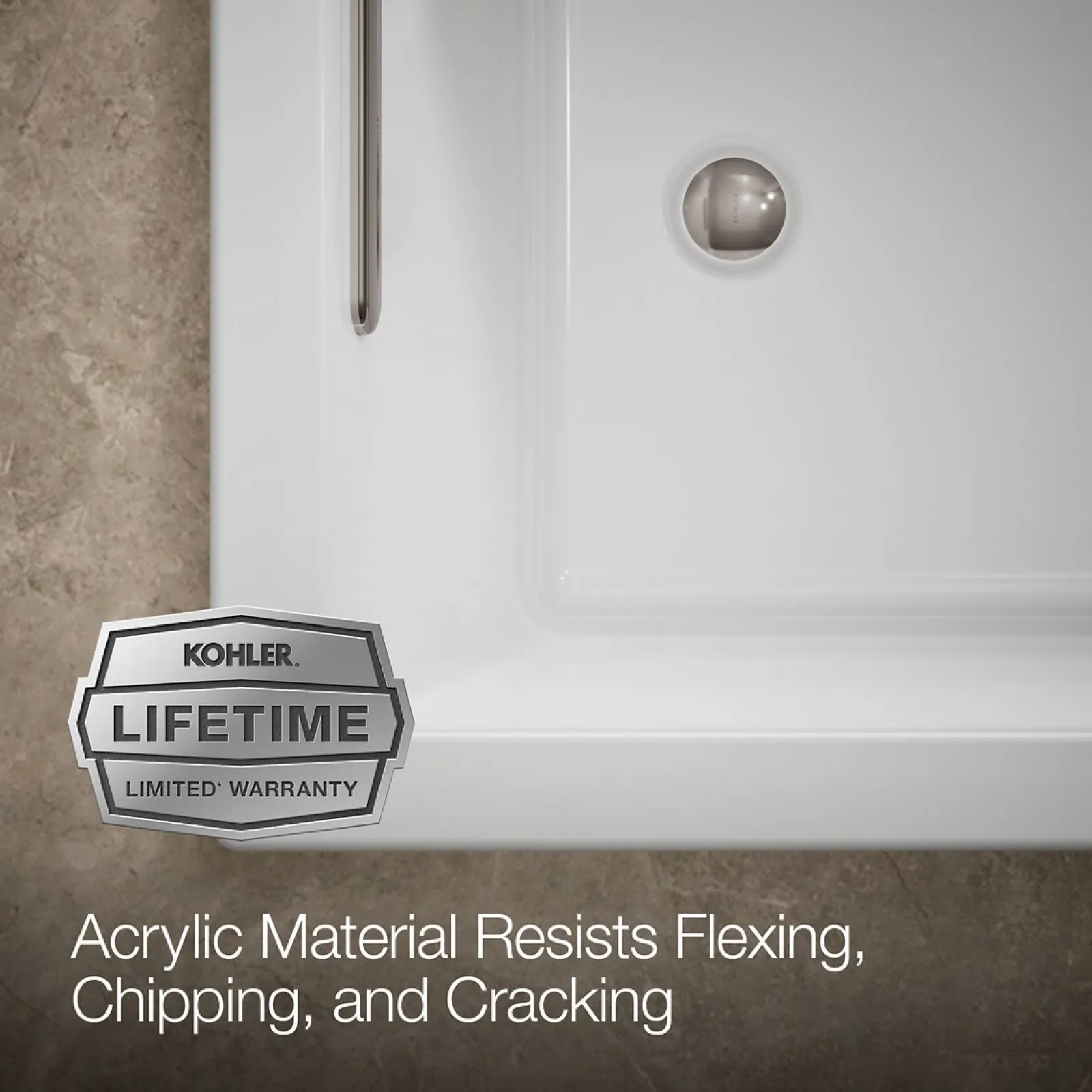 60" x 32" drop-in bath with Bask® heated surface^Kohler Best