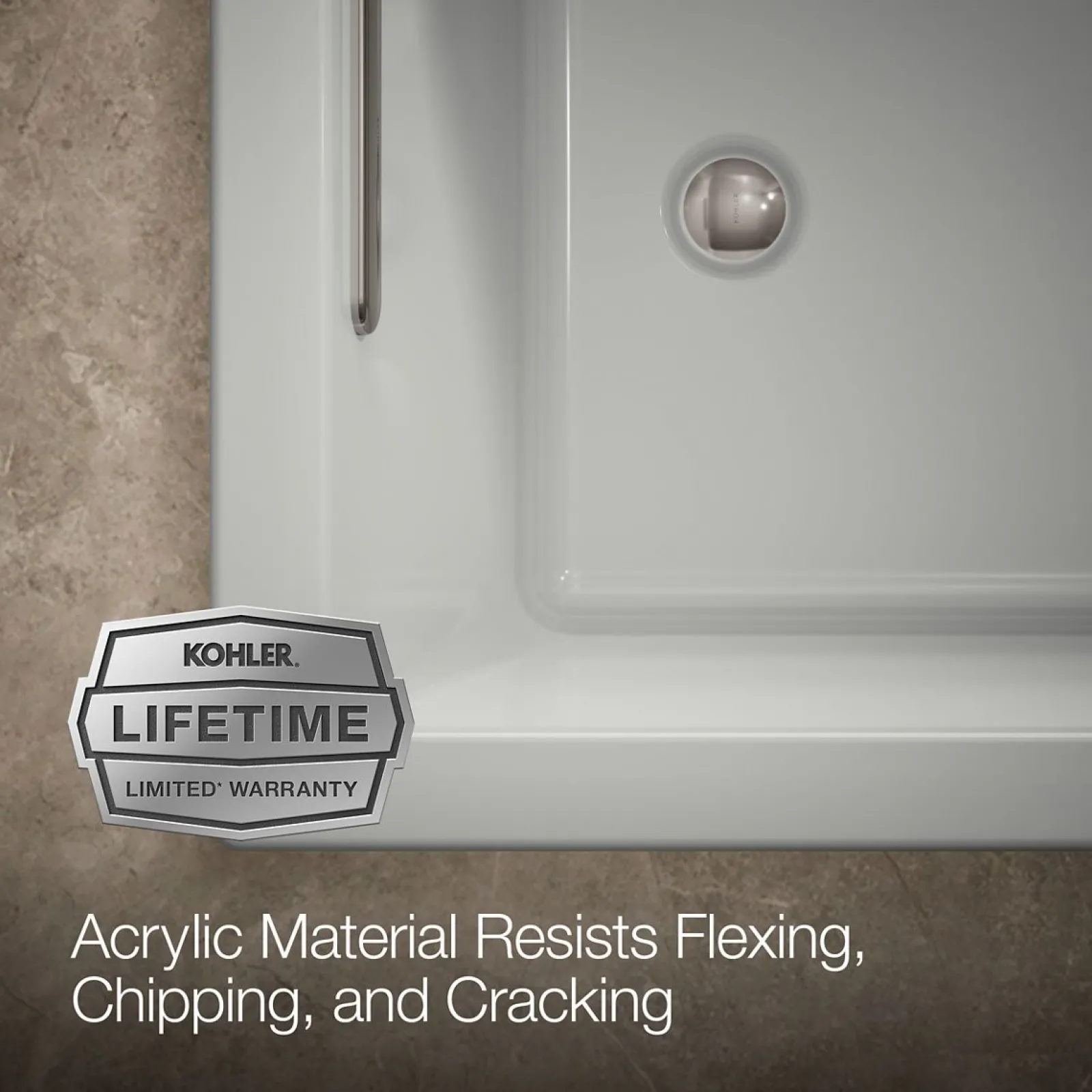 60" x 32" drop-in bath with Bask® heated surface^Kohler Best