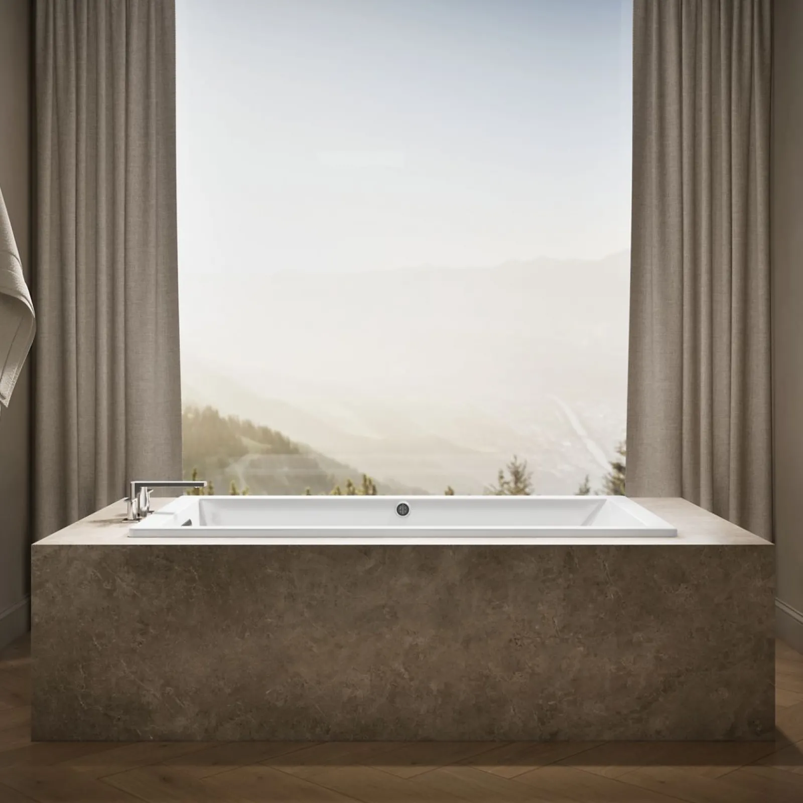 66" x 36" drop-in bath with Bask® heated surface^Kohler Clearance