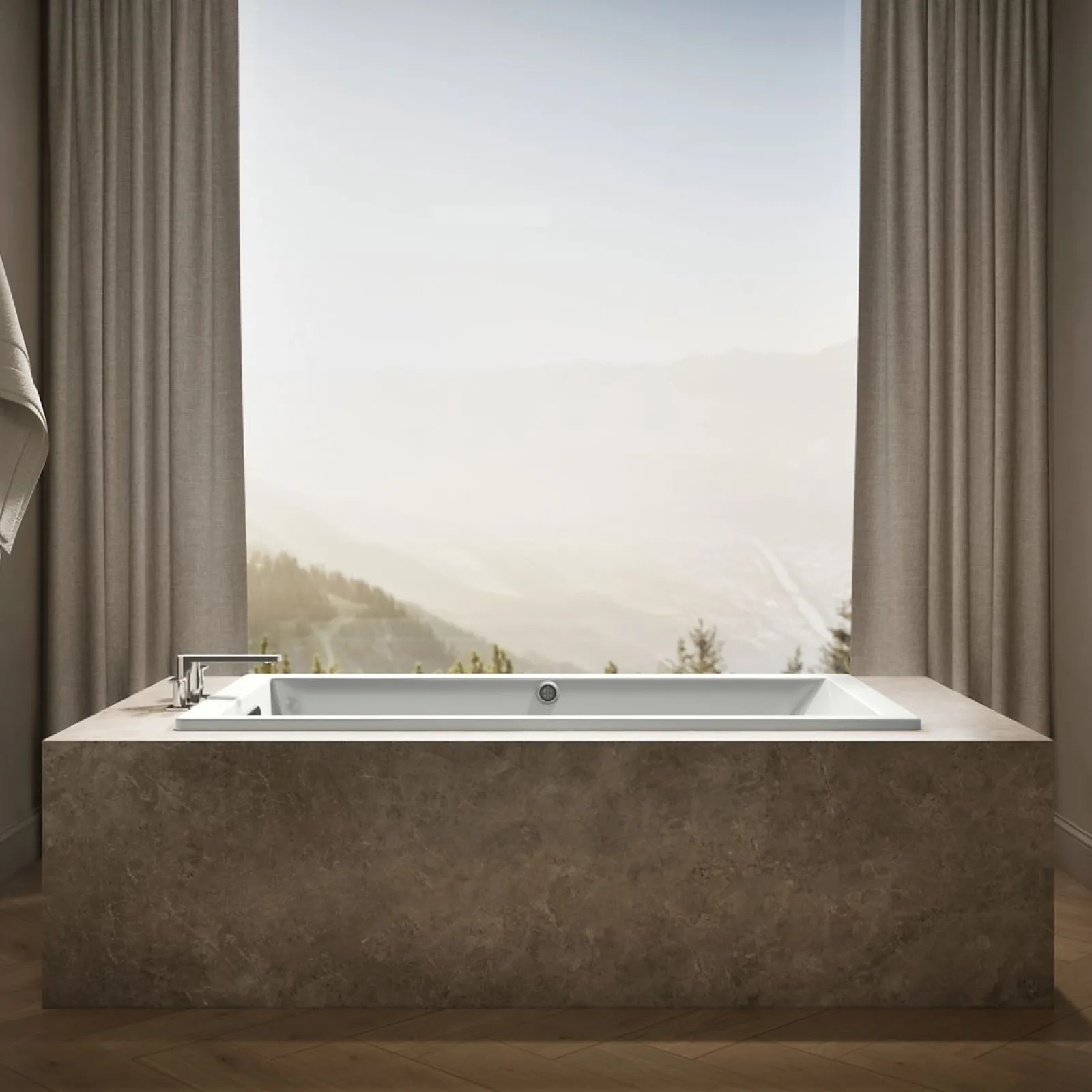 66" x 36" drop-in bath with Bask® heated surface^Kohler Clearance