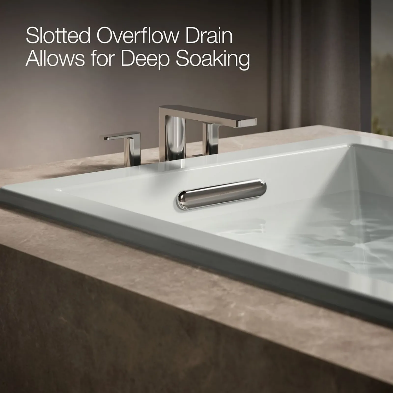 66" x 36" drop-in bath with Bask® heated surface^Kohler Clearance
