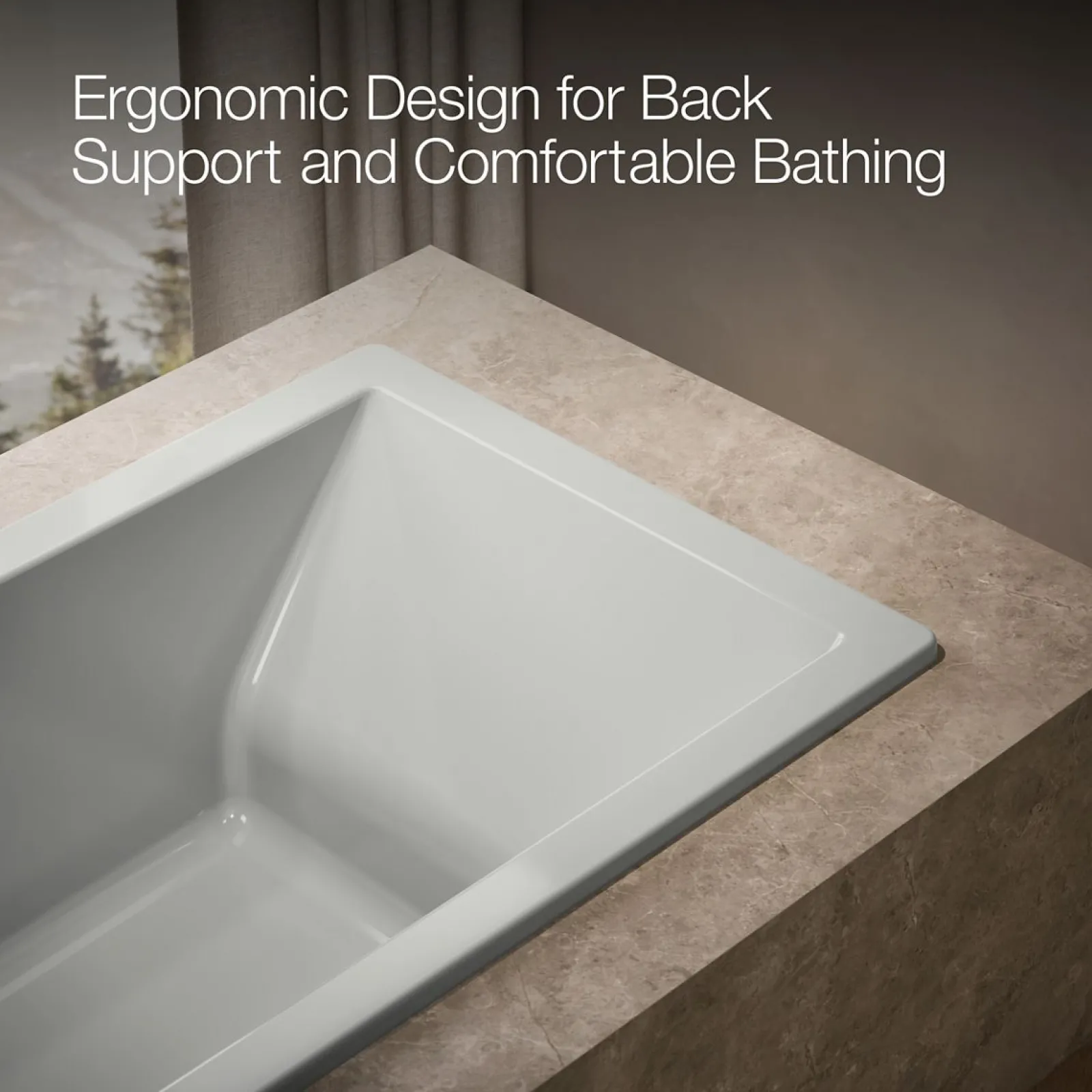 66" x 36" drop-in bath with Bask® heated surface^Kohler Clearance
