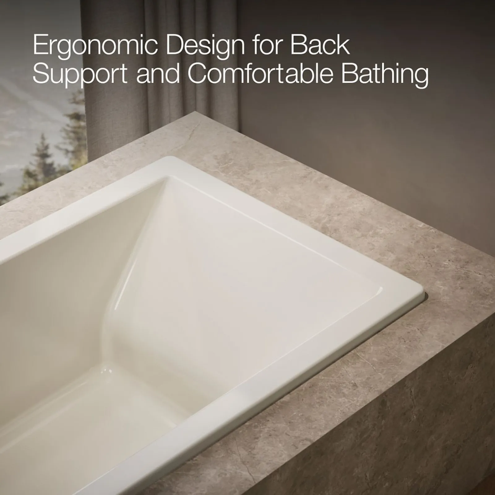66" x 36" drop-in bath with Bask® heated surface^Kohler Clearance