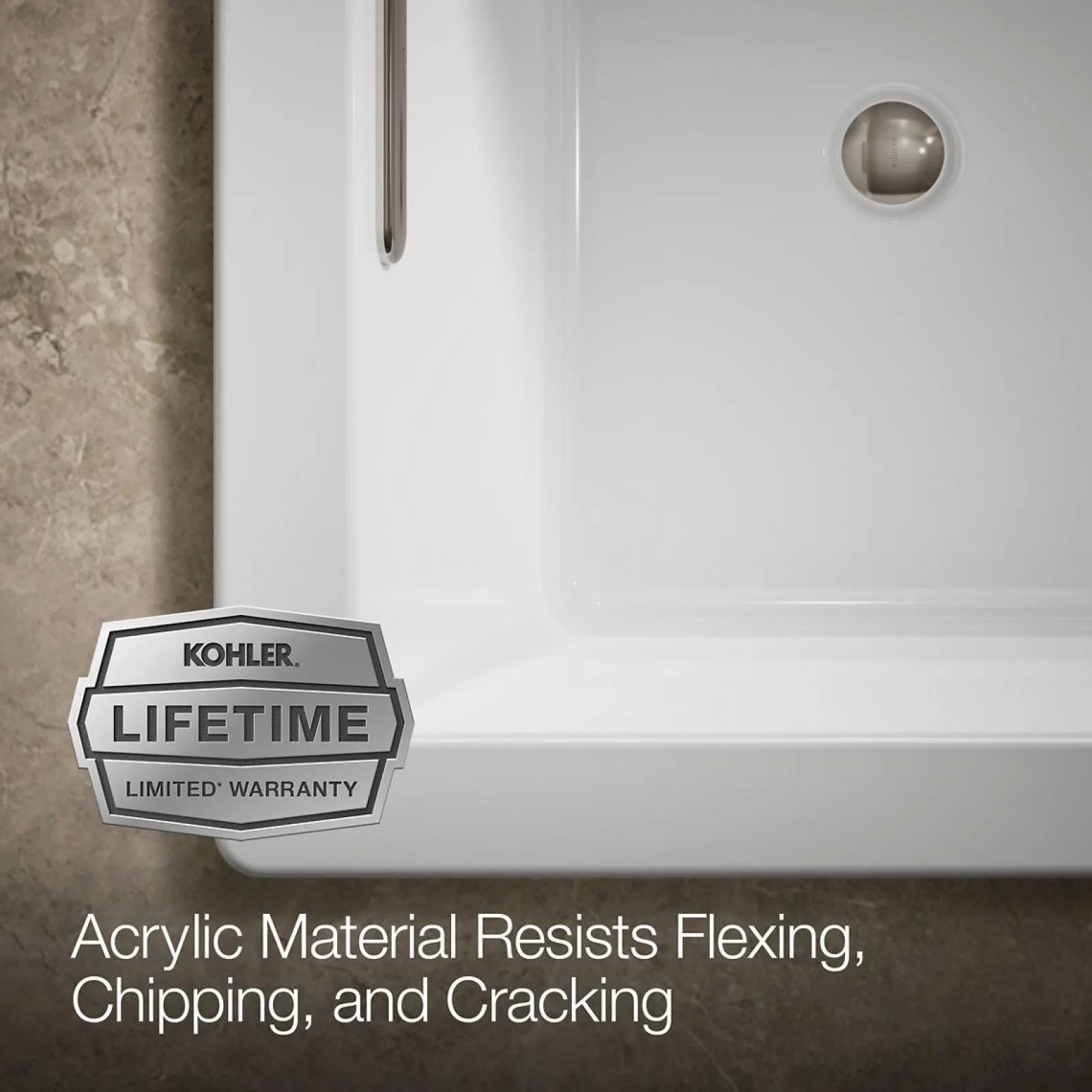 66" x 36" drop-in bath with Bask® heated surface^Kohler Clearance