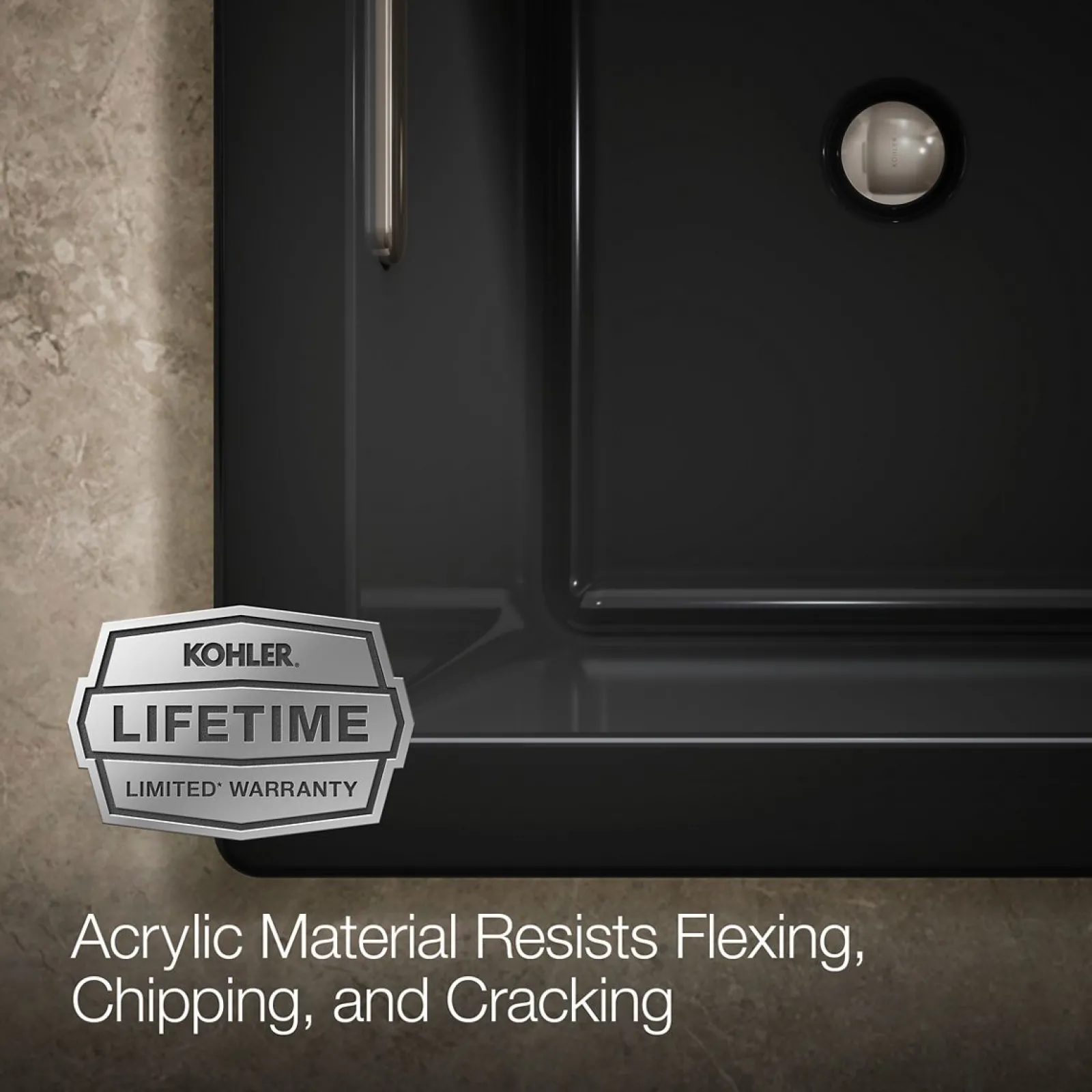 66" x 36" drop-in bath with Bask® heated surface^Kohler Clearance