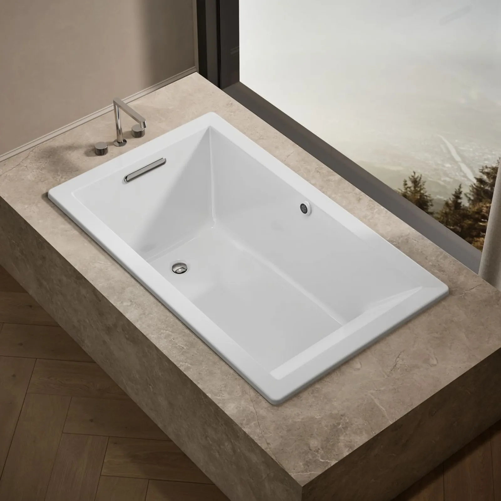 60" x 36" drop-in bath with Bask® heated surface^Kohler Best