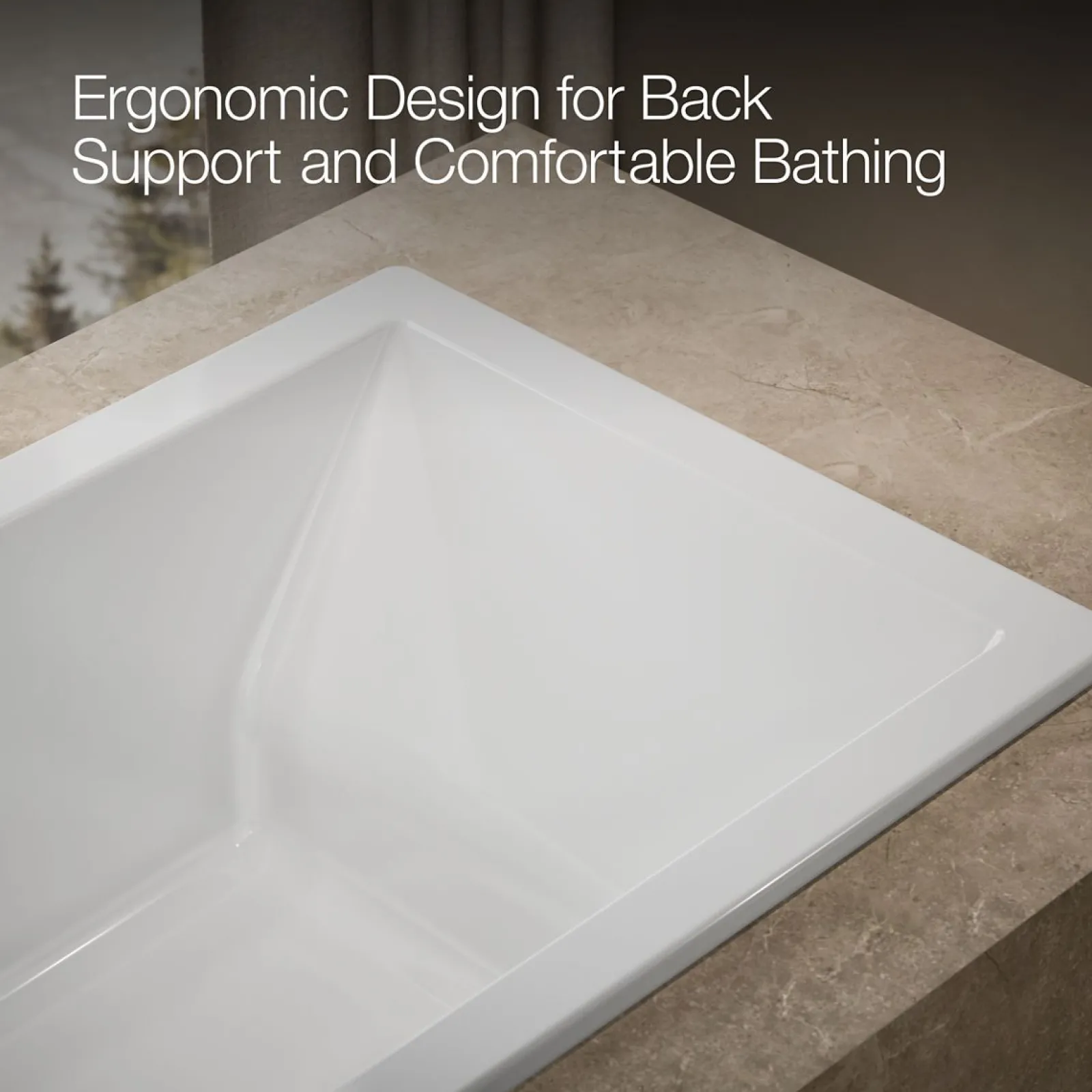 60" x 36" drop-in bath with Bask® heated surface^Kohler Best