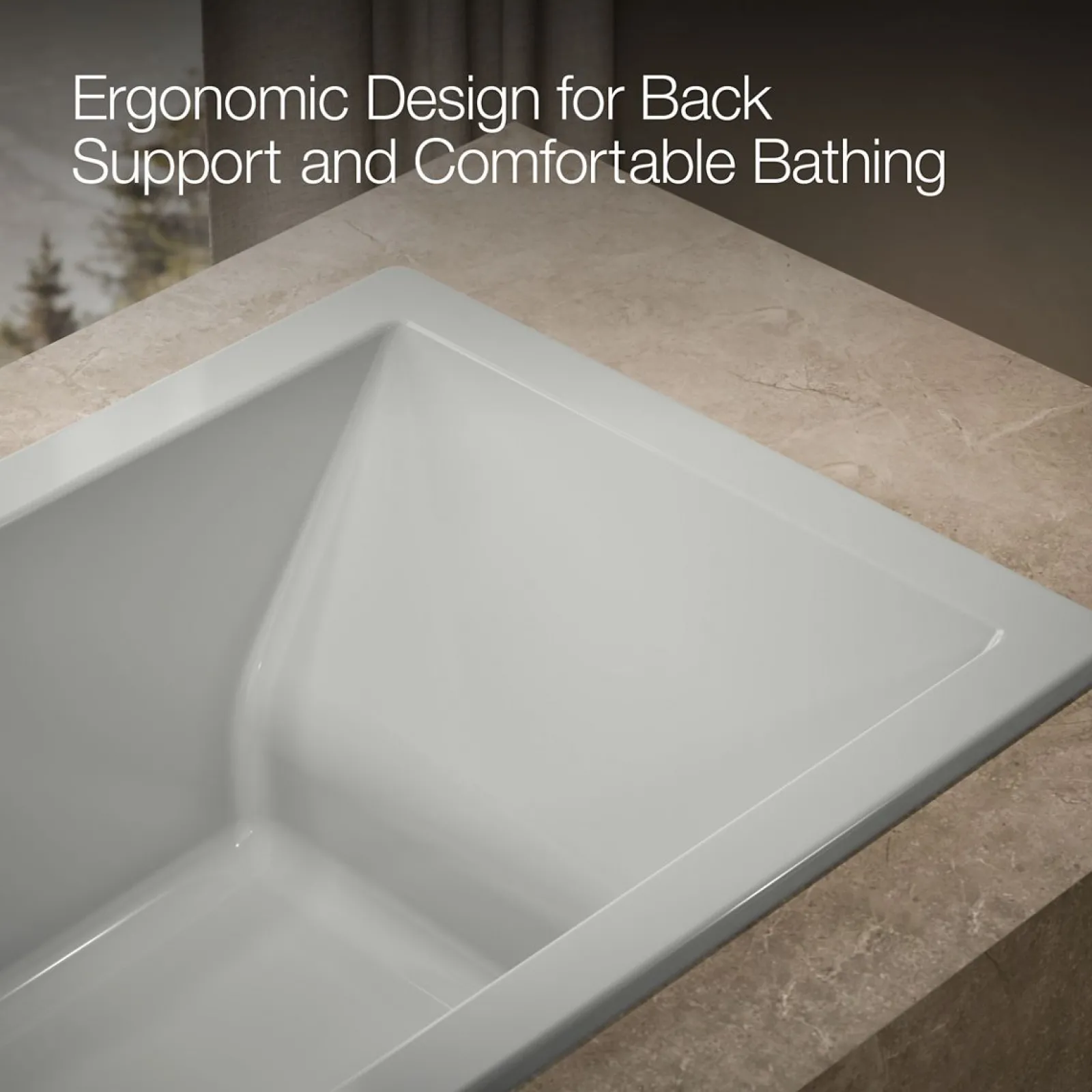 60" x 36" drop-in bath with Bask® heated surface^Kohler Best