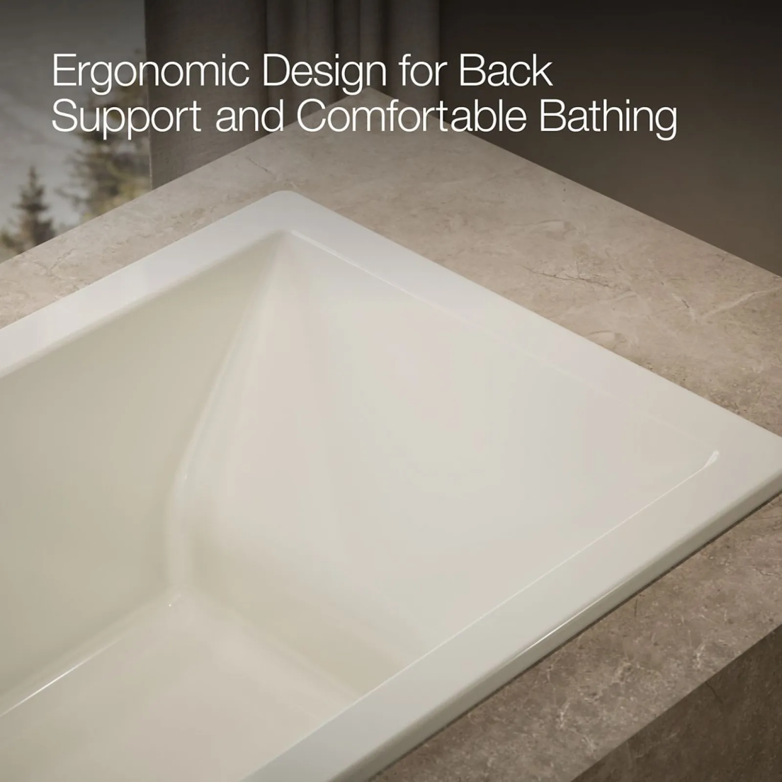 60" x 36" drop-in bath with Bask® heated surface^Kohler Best