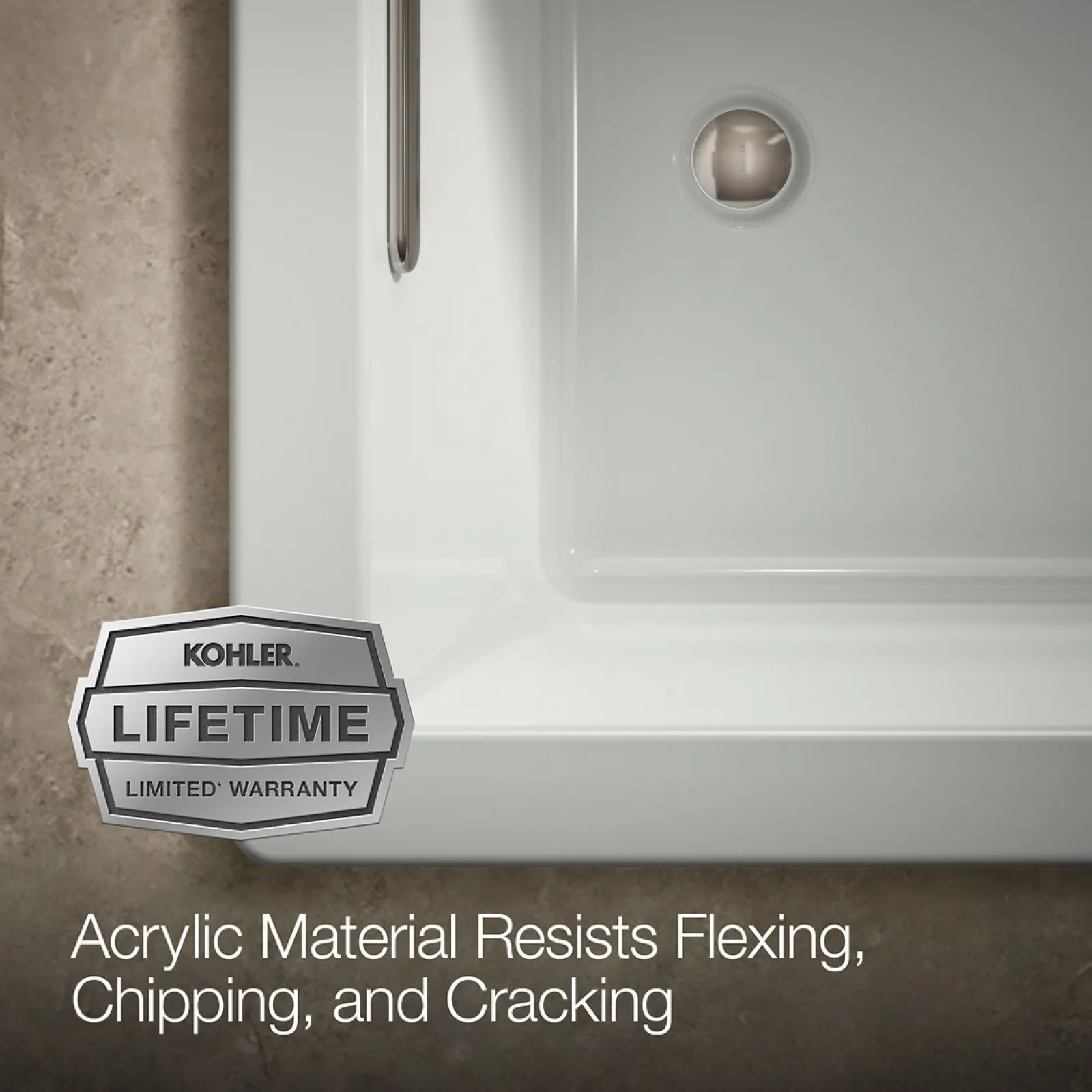 60" x 36" drop-in bath with Bask® heated surface^Kohler Best